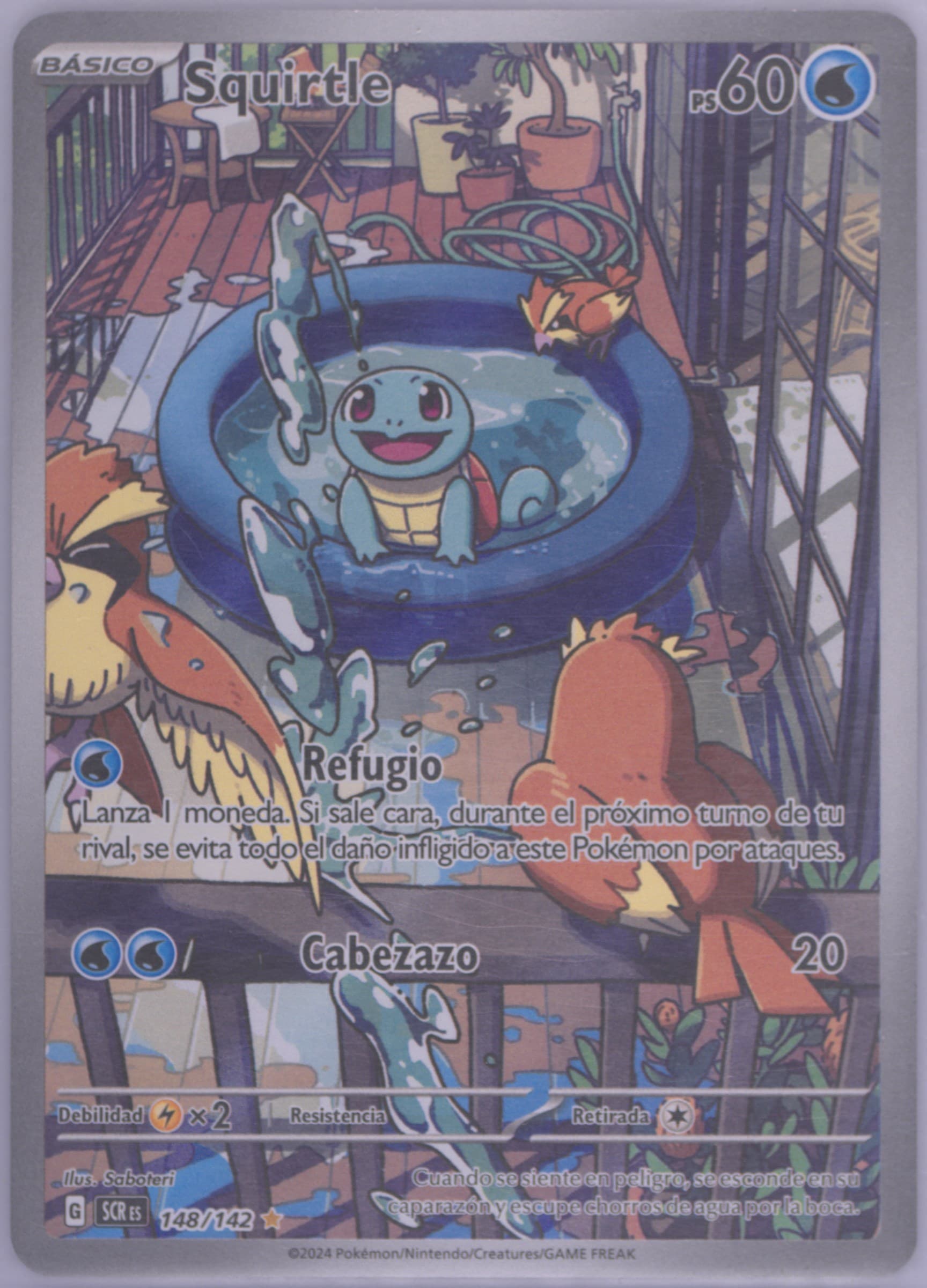 Squirtle Illustration Rare (148) 2024 Pokemon Spanish Scr ES-Stellar Crown