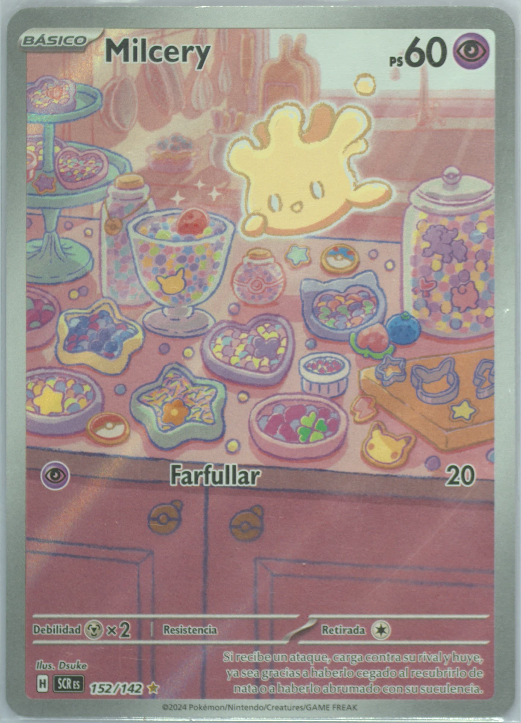 Milcery Illustration Rare (152) 2024 Pokemon Spanish Scr ES-Stellar Crown