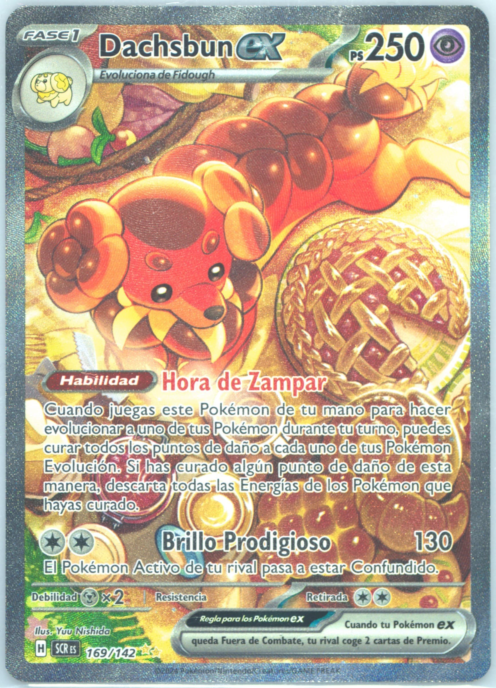 Dachsbun EX Special Illustration Rare (169) 2024 Pokemon Spanish Scr ES-Stellar Crown