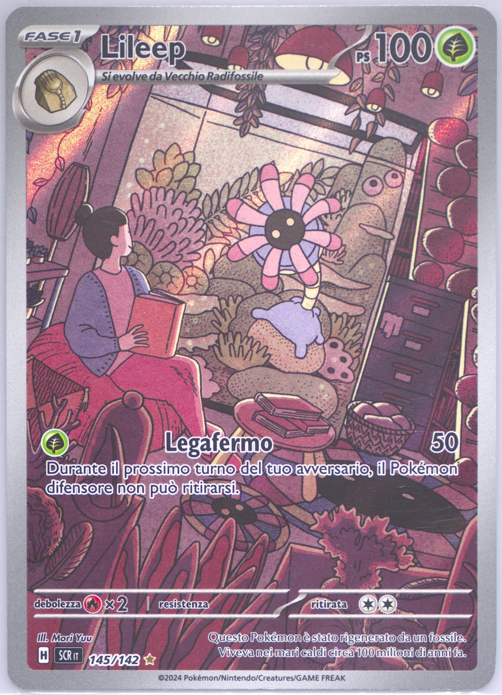 Lileep Illustration Rare (145) 2024 Pokemon Italian Scr It-Stellar Crown