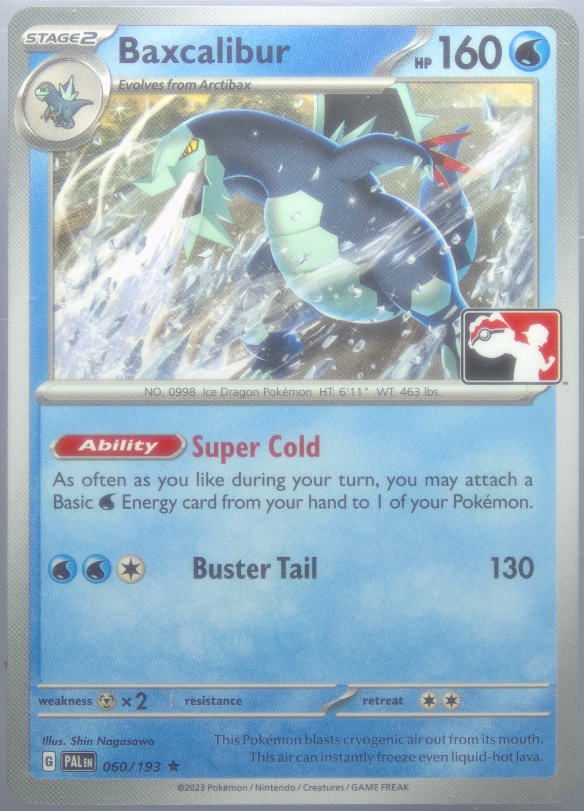 Baxcalibur (060) 2024 Pokemon Play! Pokemon Prize Pack
