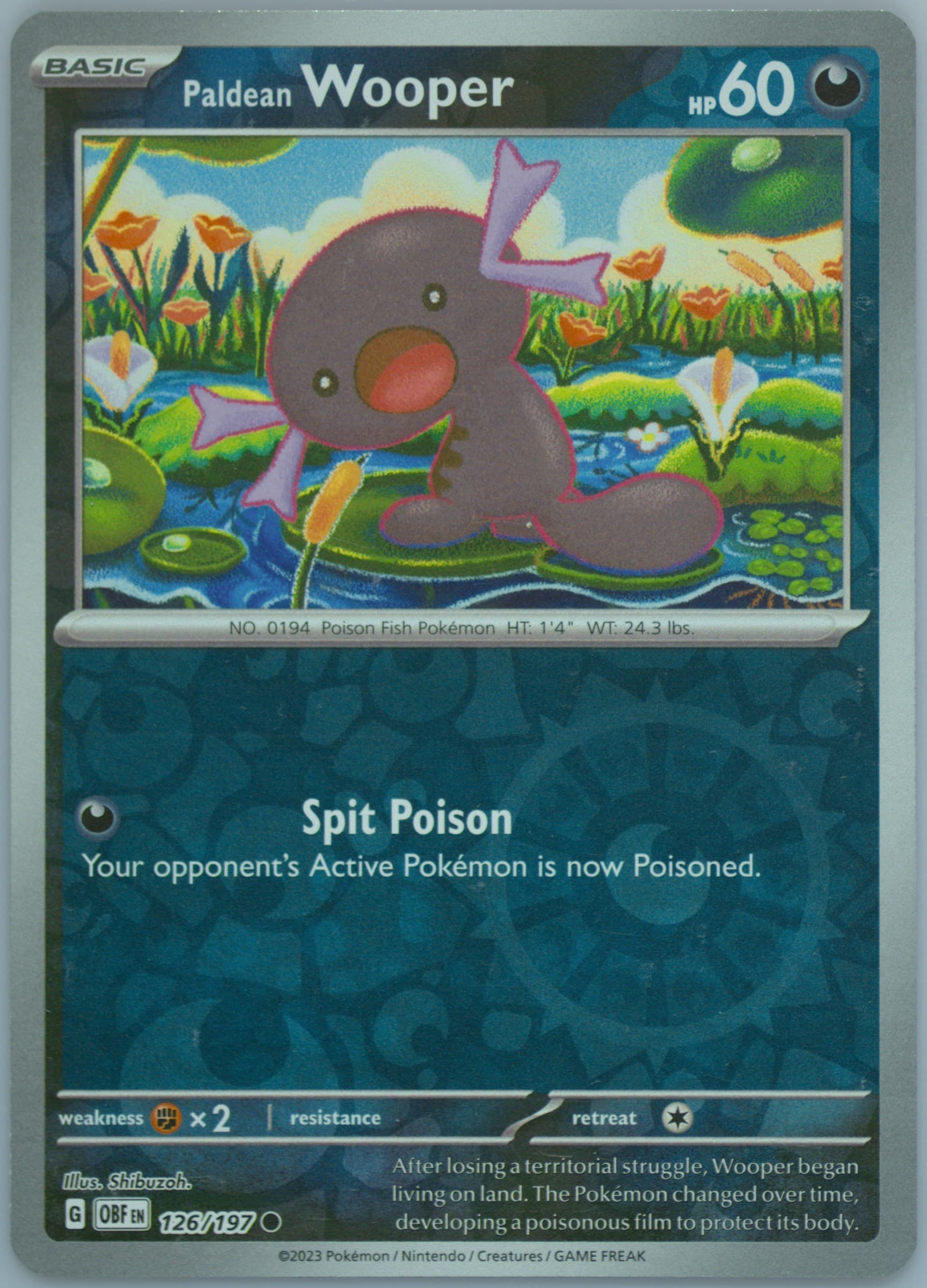 Paldean Wooper Reverse Holo (126) 2023 Pokemon Obf EN-Obsidian Flames