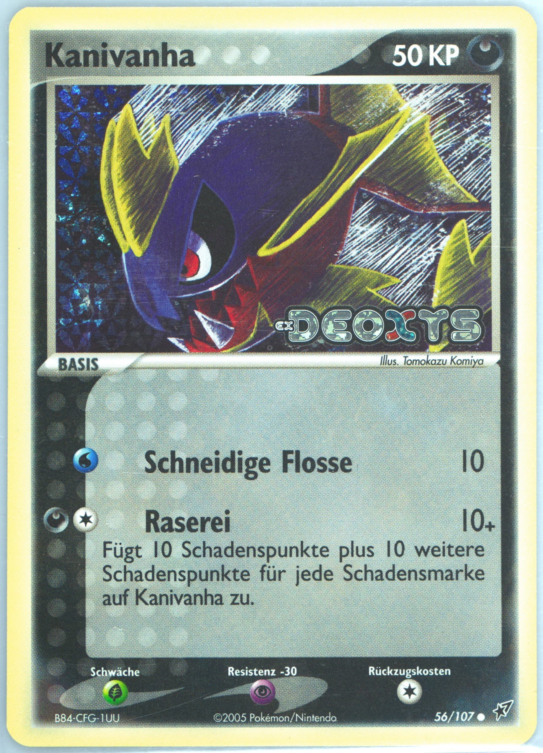 Kanivanha-Reverse Foil German (56) 2005 Pokemon EX Deoxys