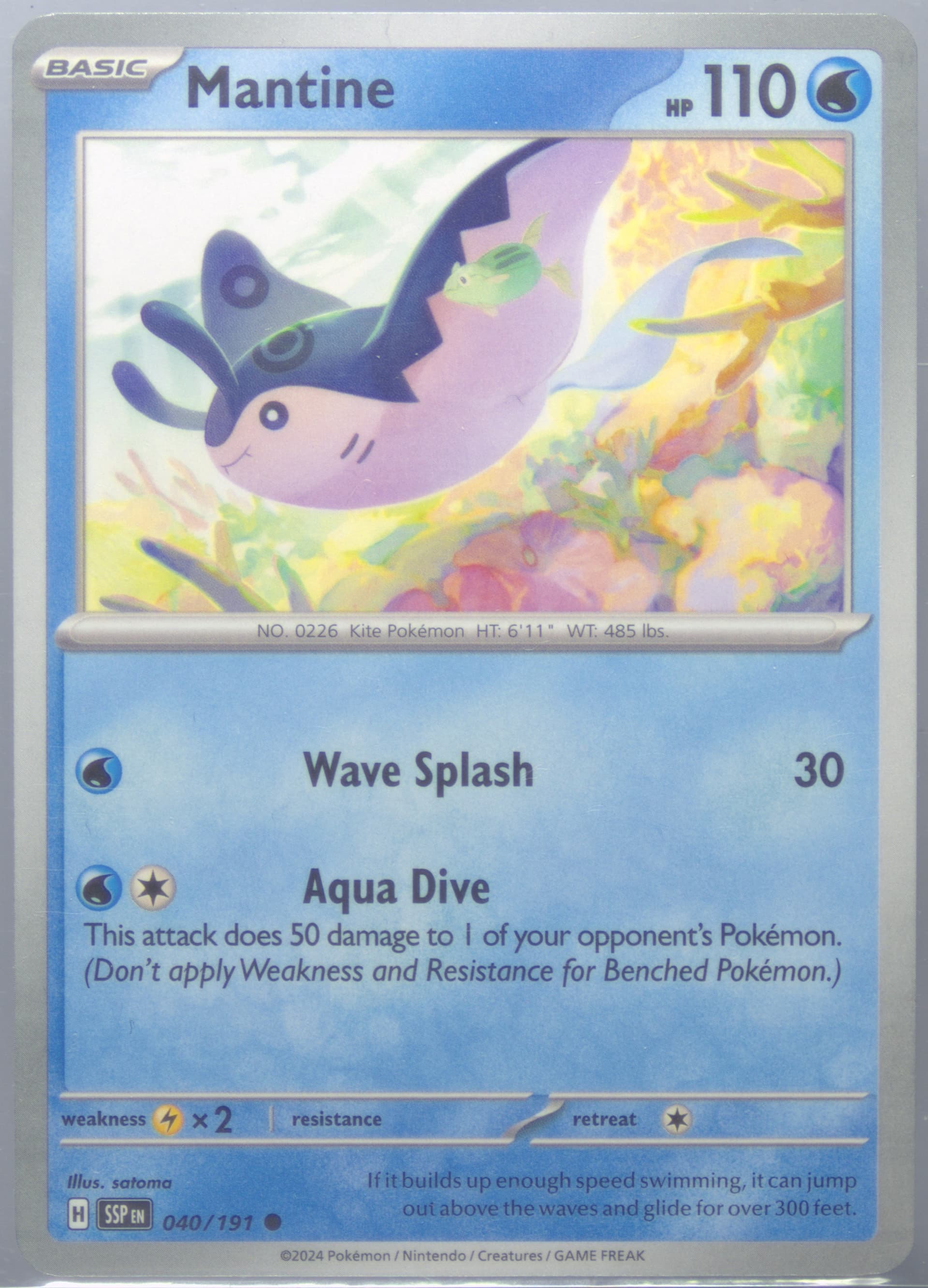 Mantine (040) 2024 Pokemon Ssp EN-Surging Sparks