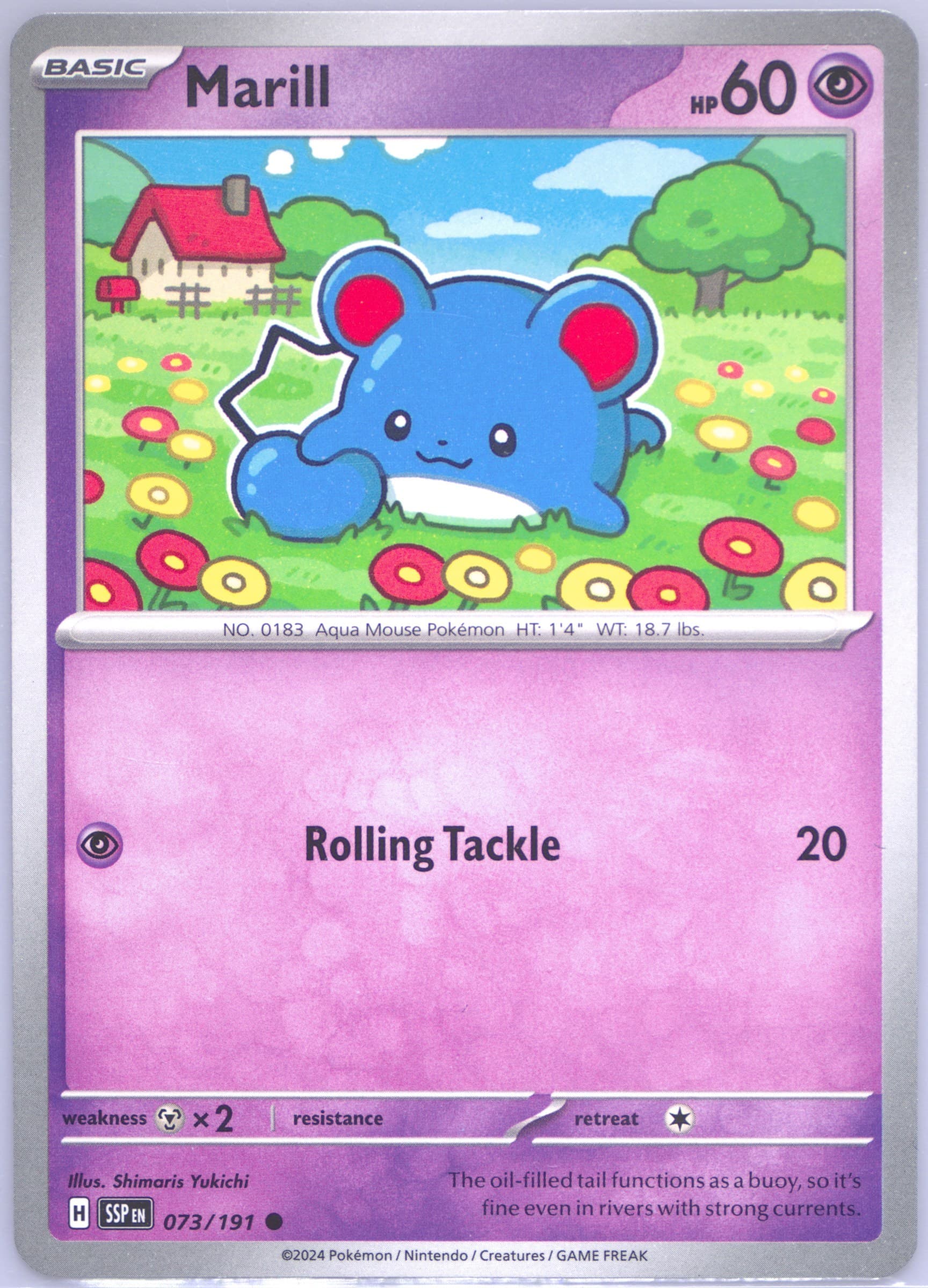 Marill (073) 2024 Pokemon Ssp EN-Surging Sparks