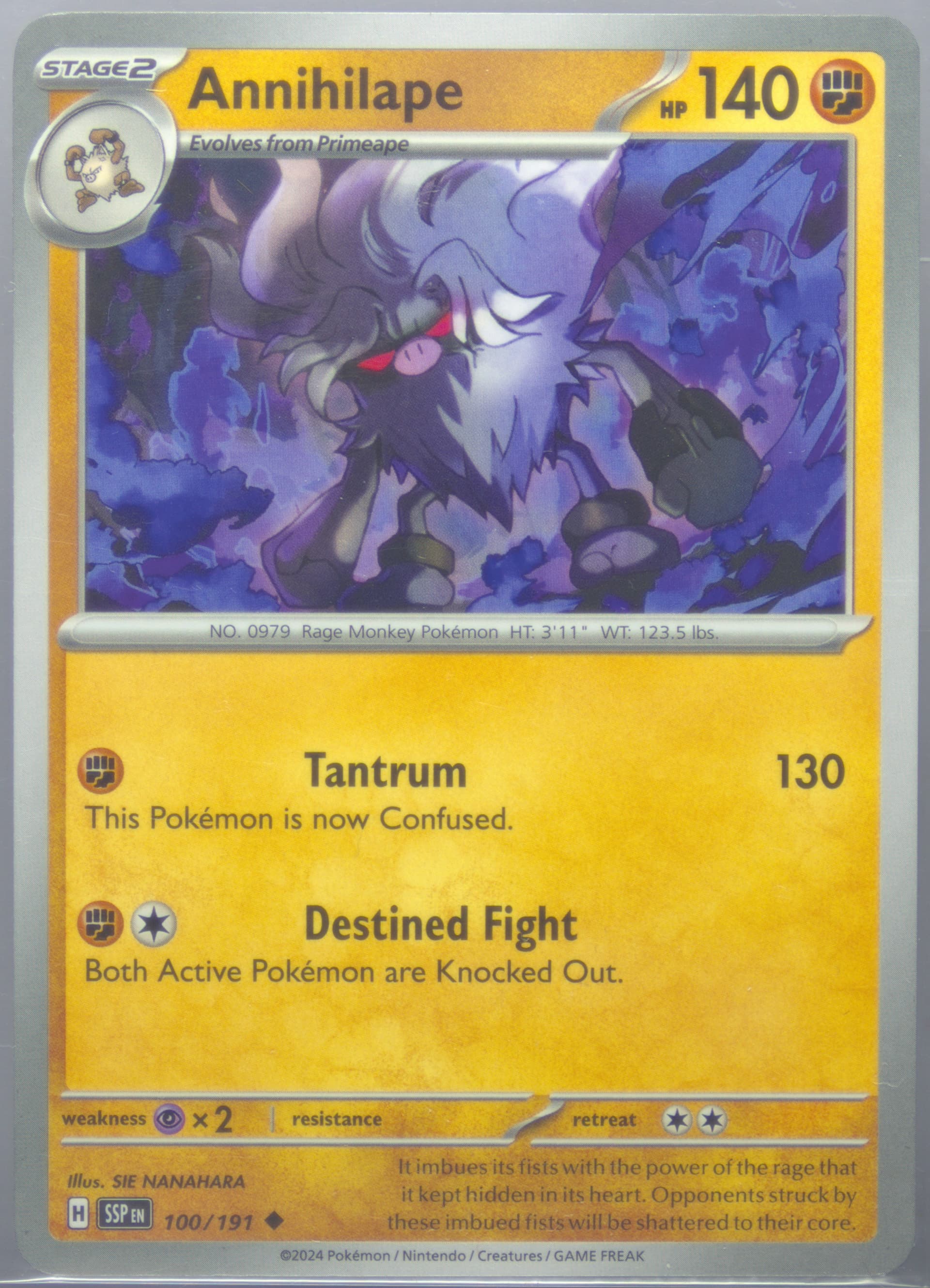 Annihilape (100) 2024 Pokemon Ssp EN-Surging Sparks