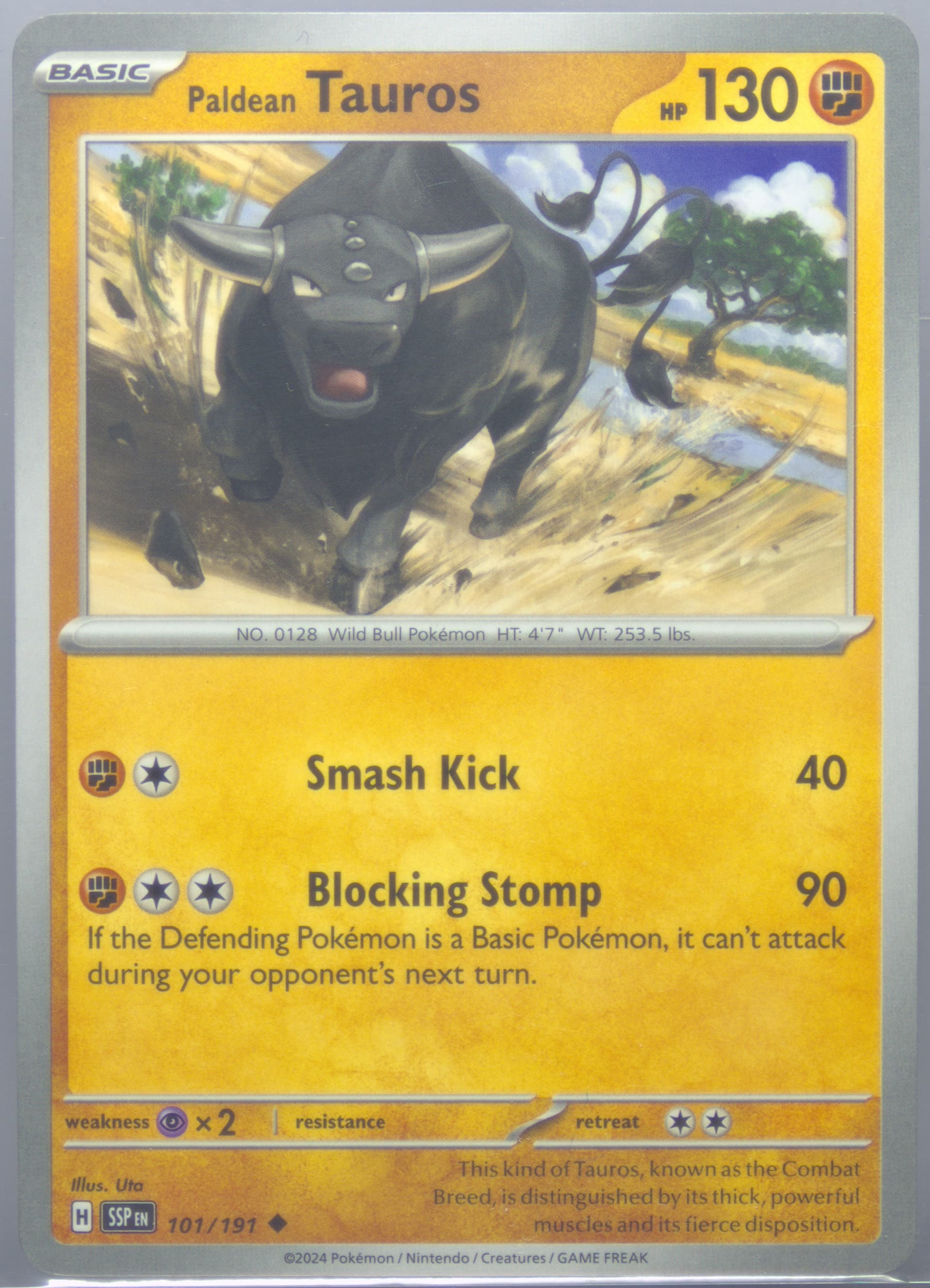 Paldean Tauros (101) 2024 Pokemon Ssp EN-Surging Sparks