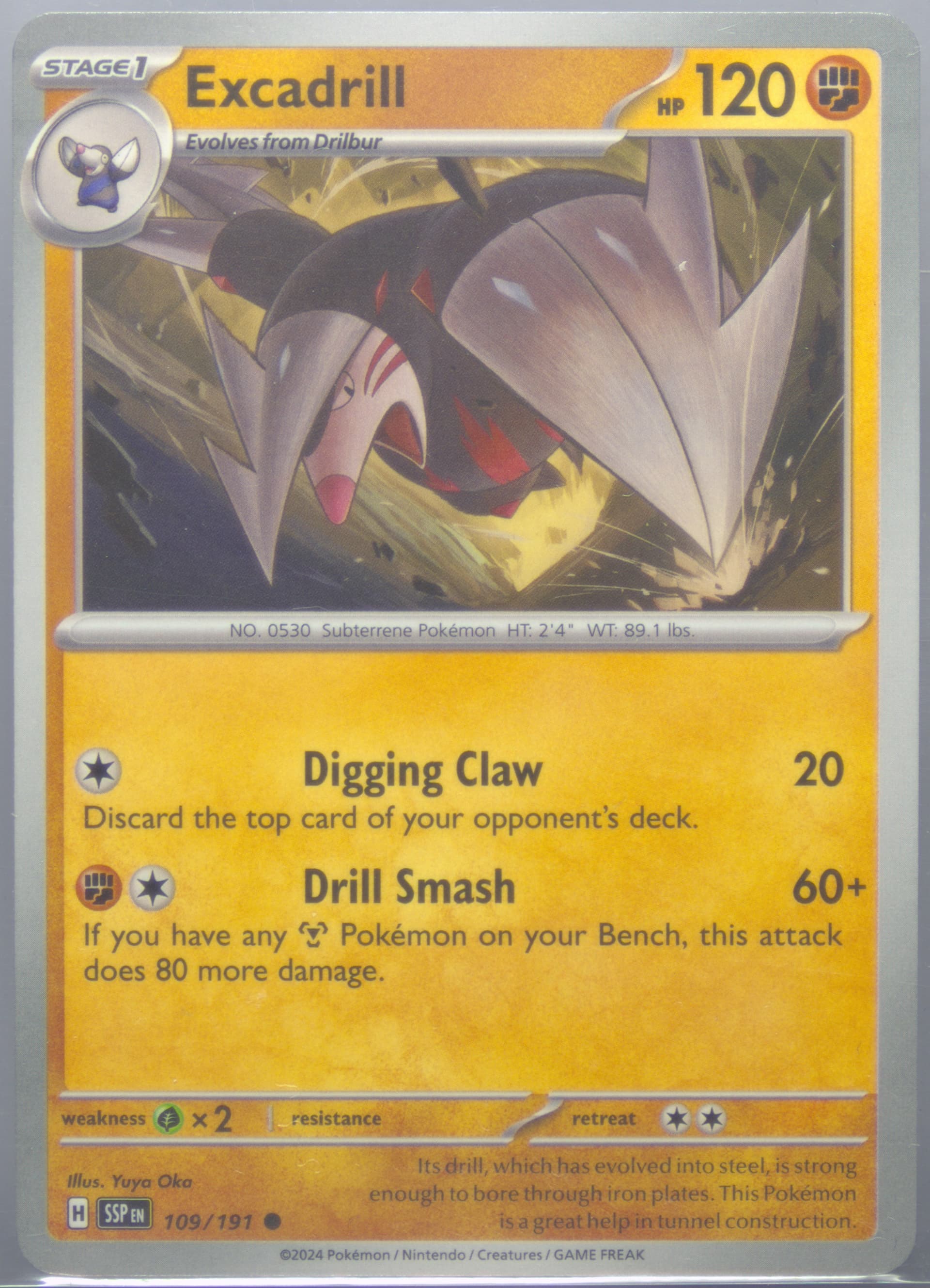 Excadrill (109) 2024 Pokemon Ssp EN-Surging Sparks