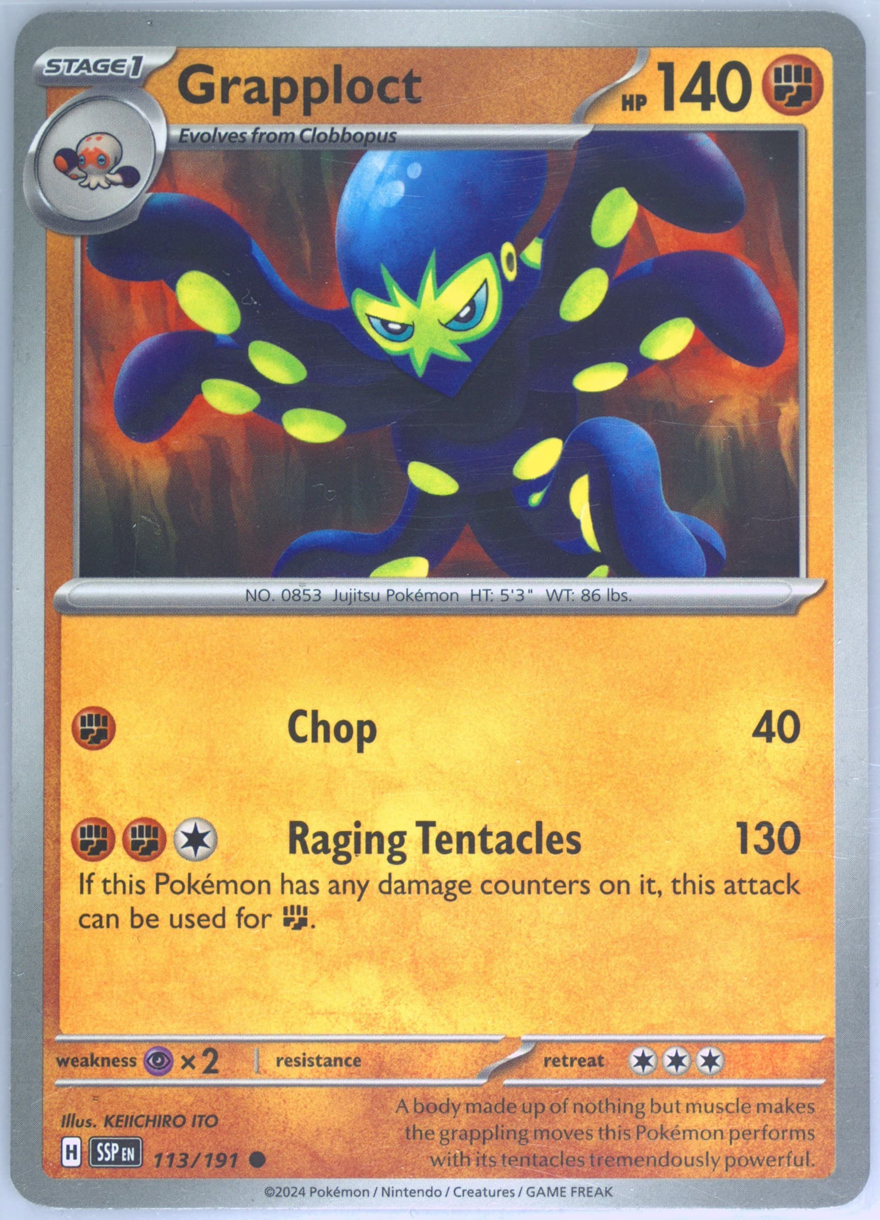 Grapploct (113) 2024 Pokemon Ssp EN-Surging Sparks