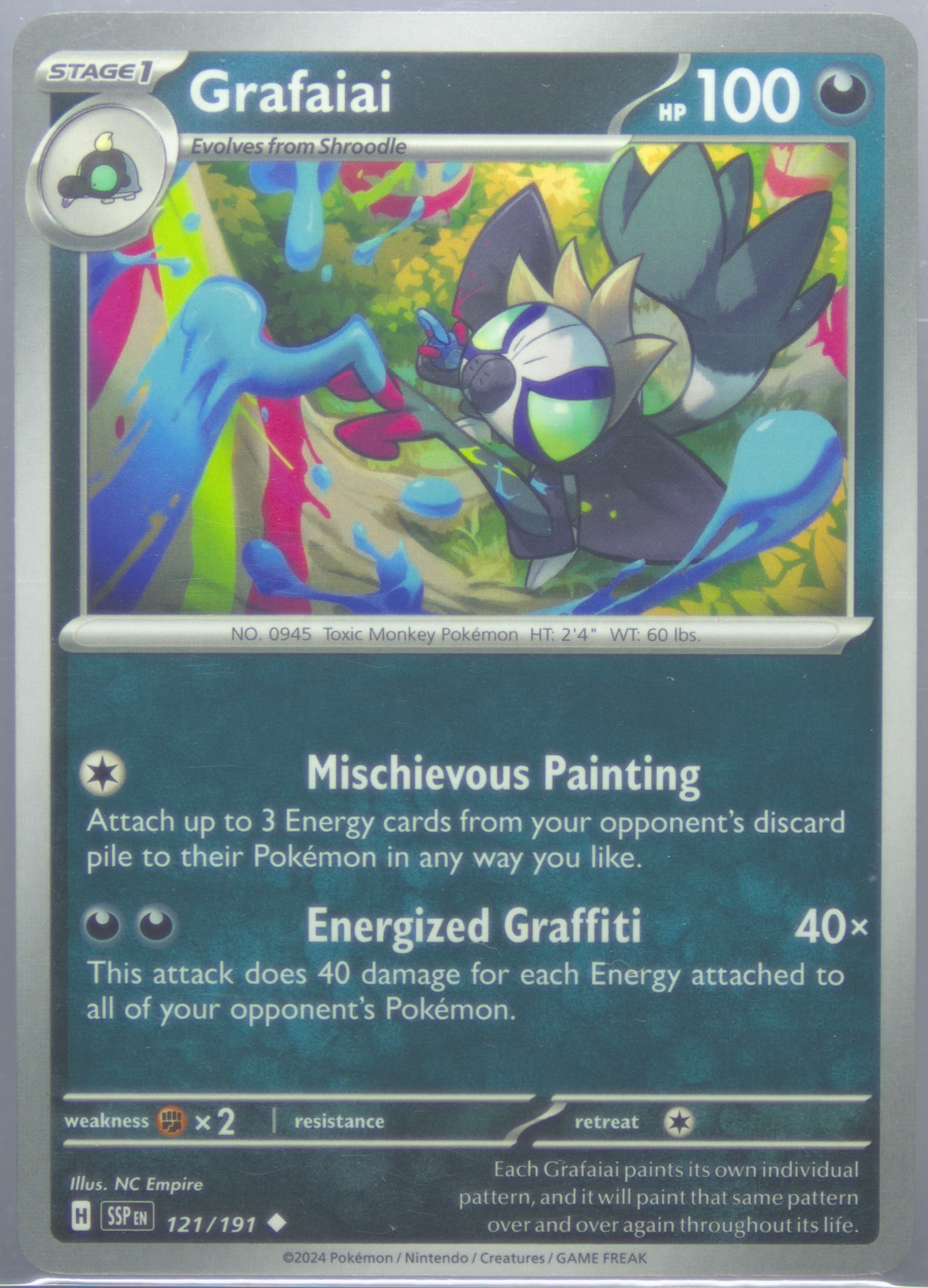 Grafaiai (121) 2024 Pokemon Ssp EN-Surging Sparks