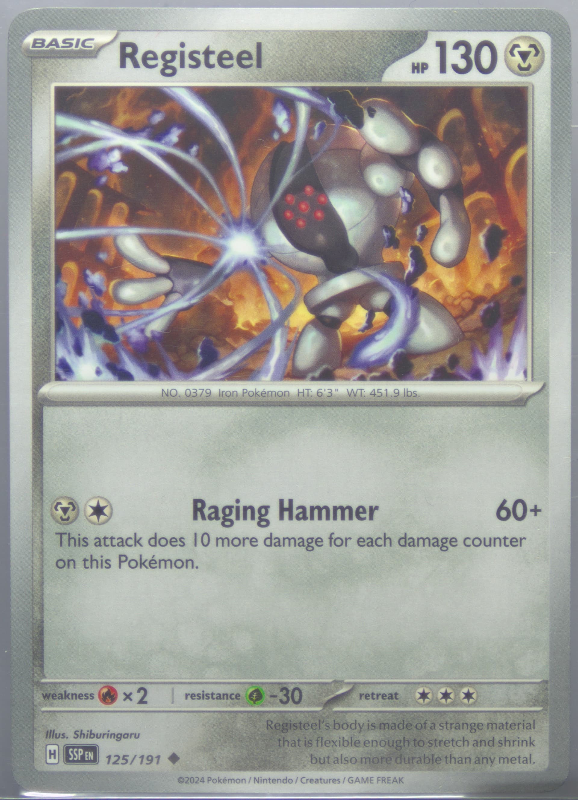 Registeel (125) 2024 Pokemon Ssp EN-Surging Sparks