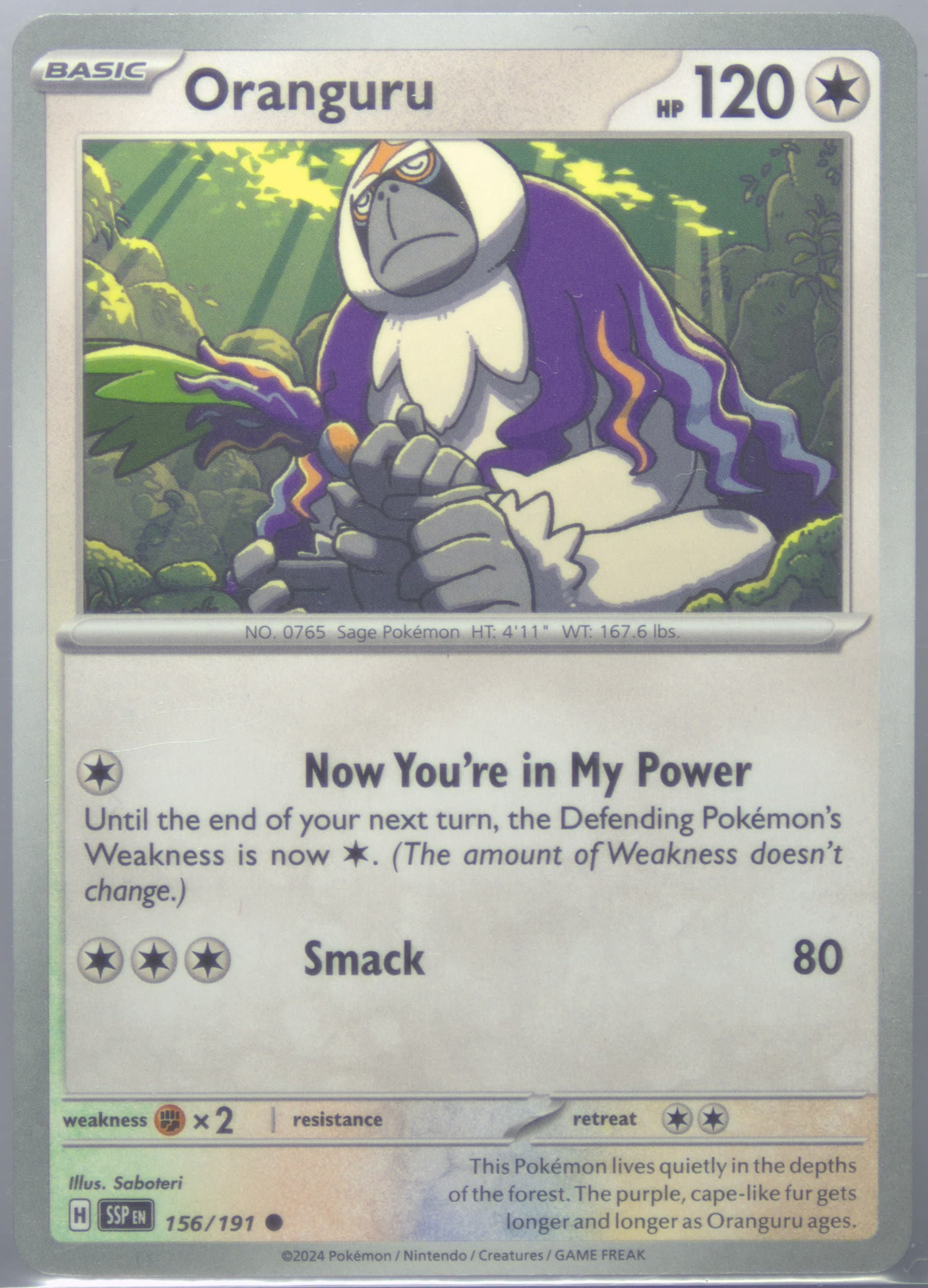 Oranguru (156) 2024 Pokemon Ssp EN-Surging Sparks