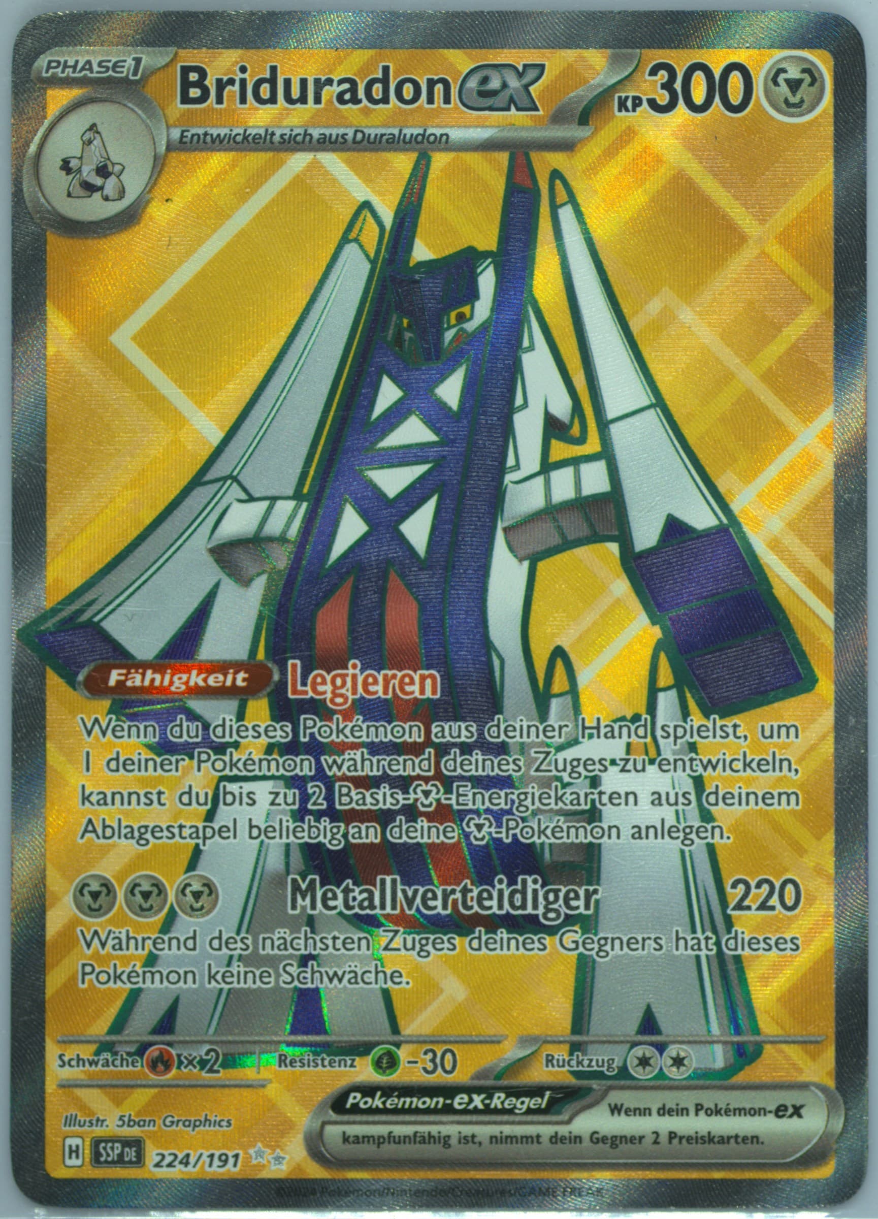 Archaludon EX Ultra Rare (224) 2024 Pokemon German Ssp de-Surging Sparks
