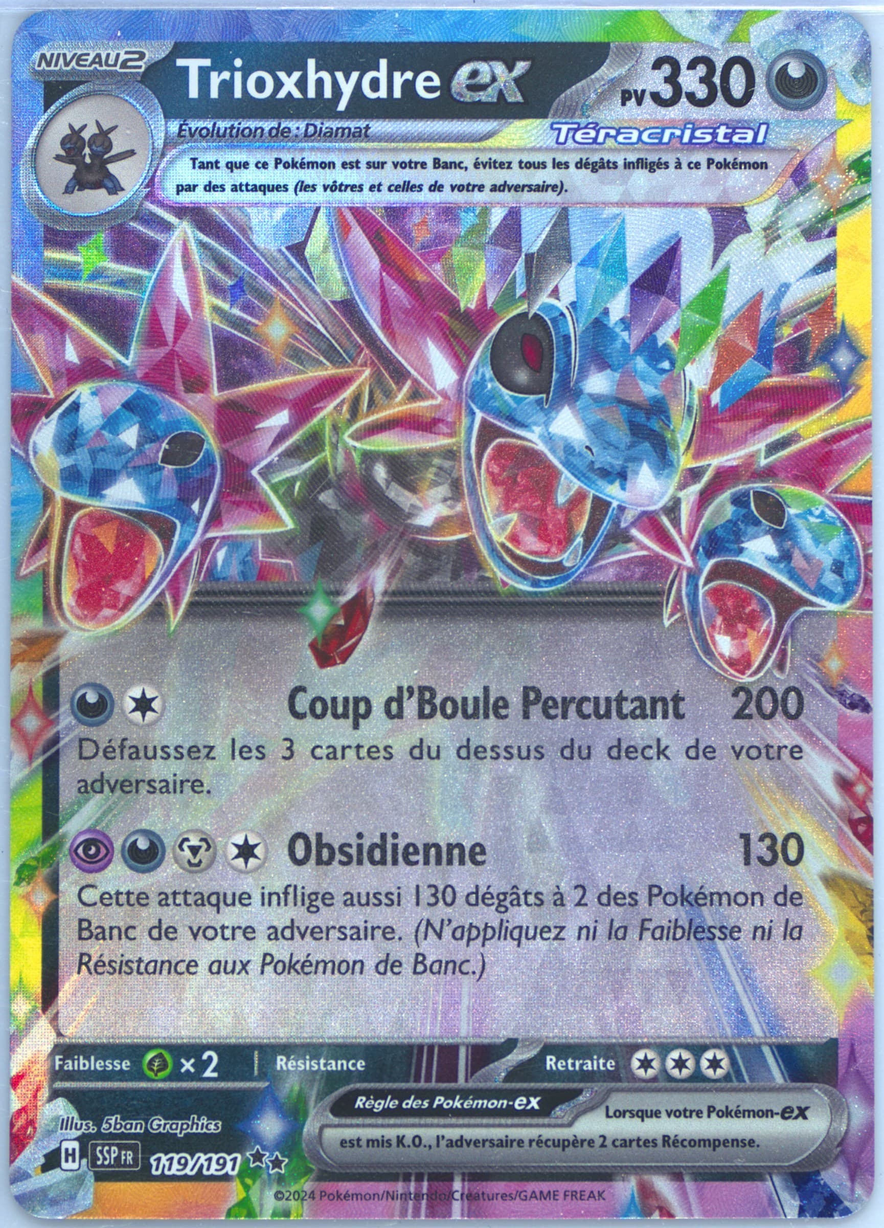 Hydreigon EX (119) 2024 Pokemon French Ssp FR-Surging Sparks