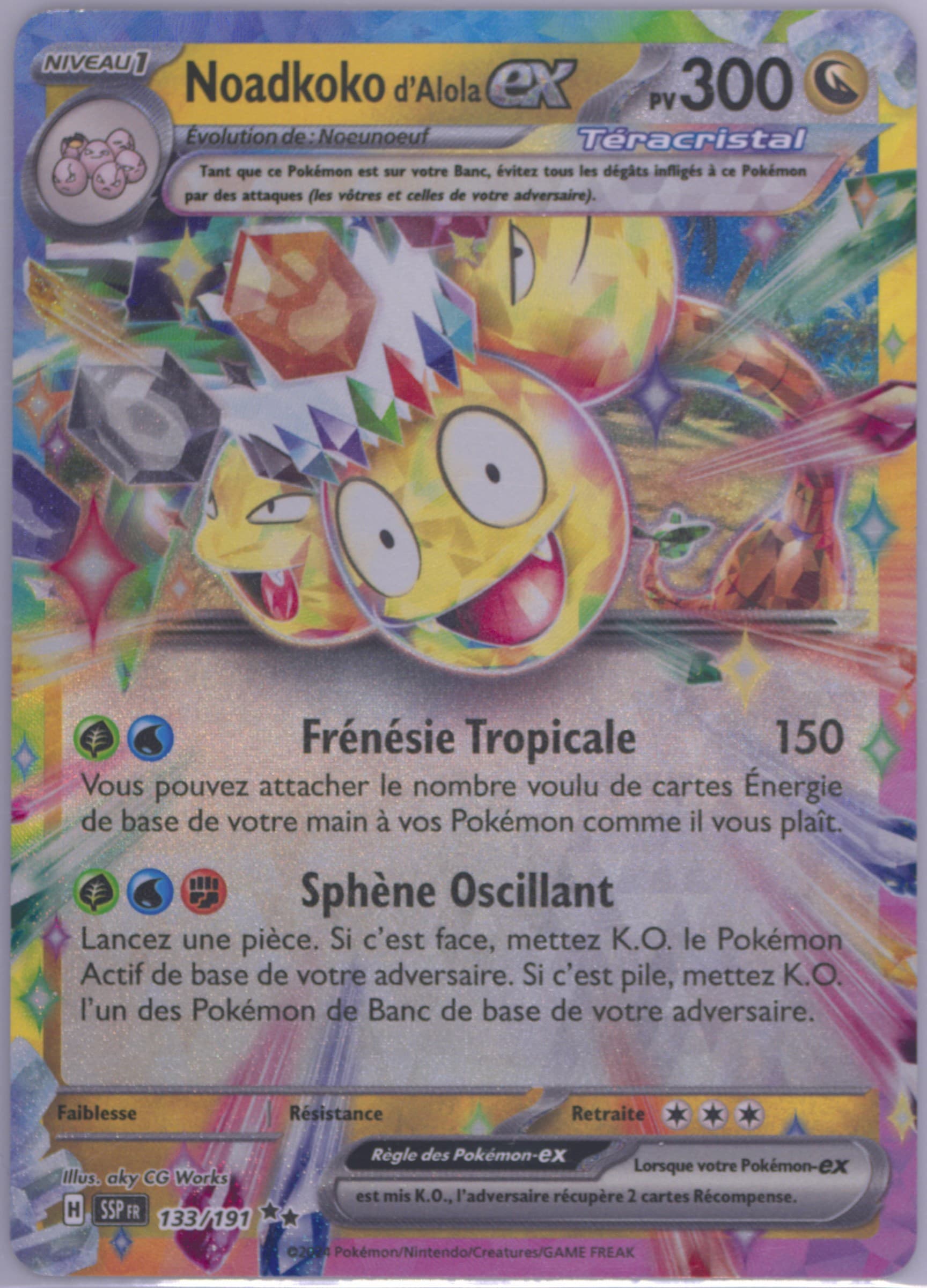 Alolan Exeggutor EX (133) 2024 Pokemon French Ssp FR-Surging Sparks