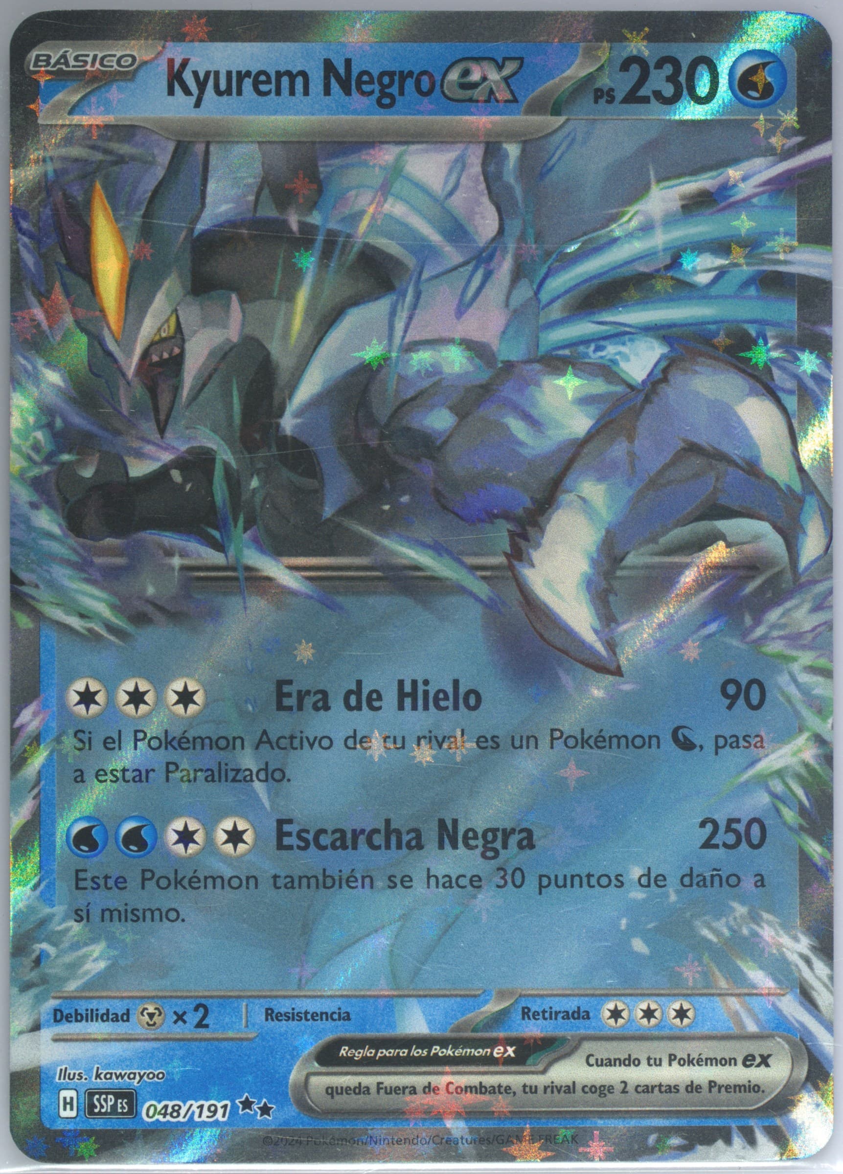 Black Kyurem EX (048) 2024 Pokemon Spanish Ssp ES-Surging Sparks