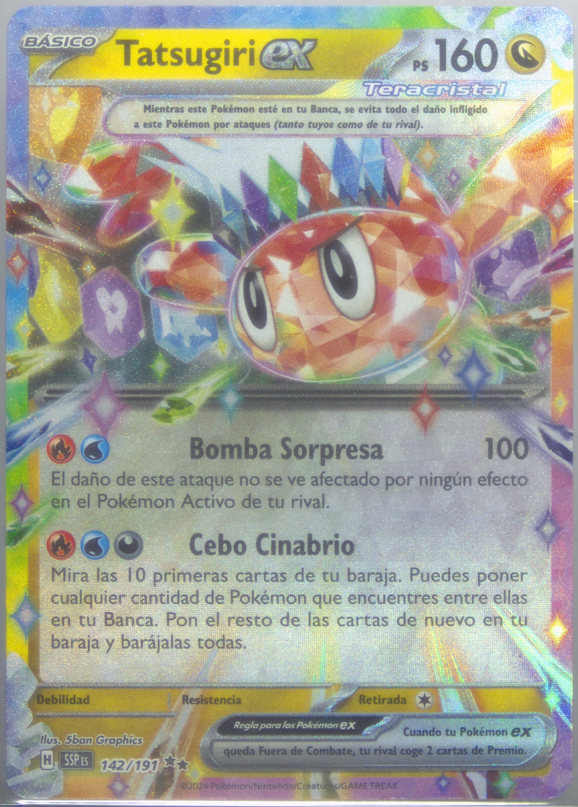 Tatsugiri EX (142) 2024 Pokemon Spanish Ssp ES-Surging Sparks