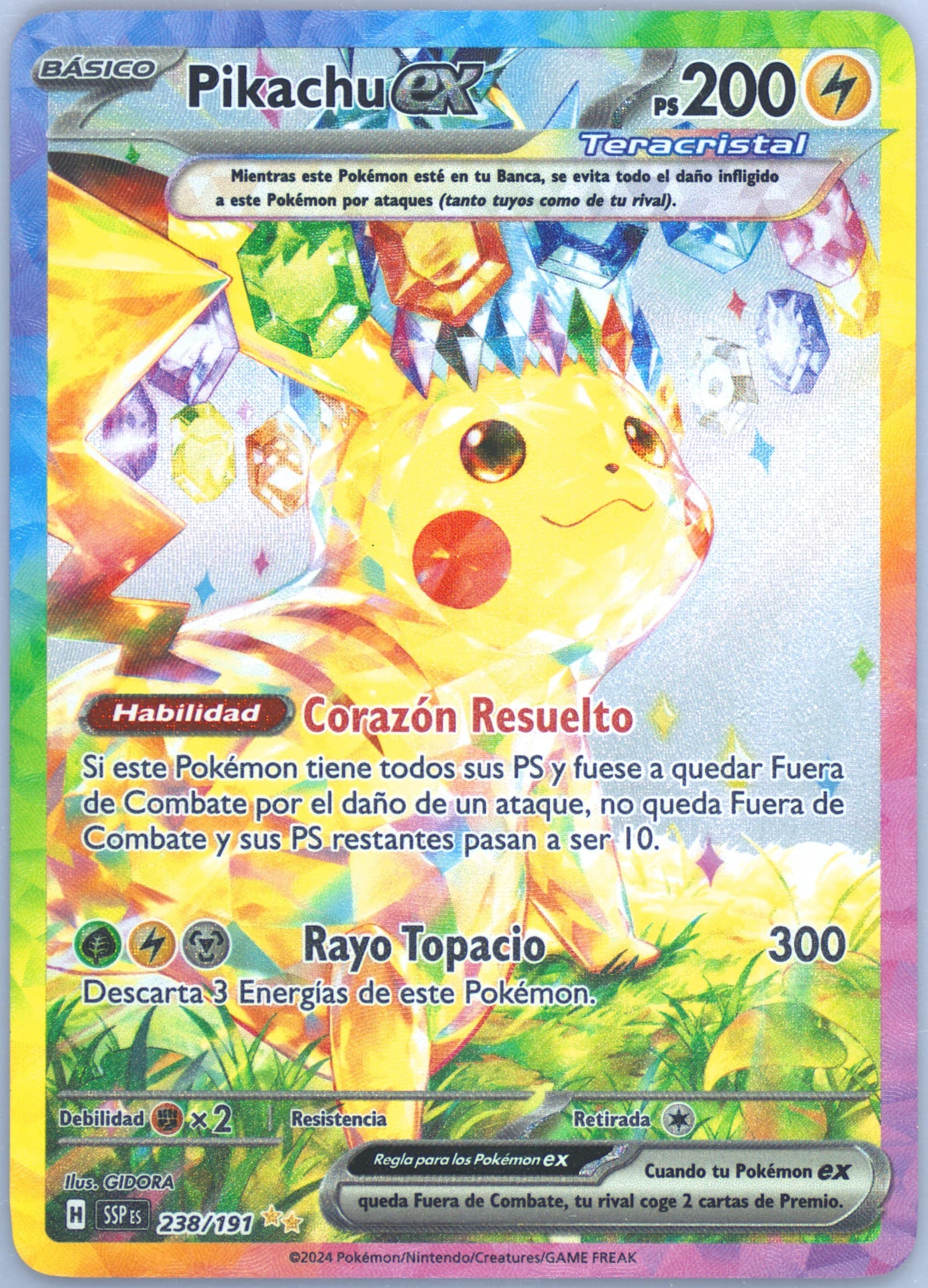 Pikachu EX Special Illustration Rare (238) 2024 Pokemon Spanish Ssp ES-Surging Sparks