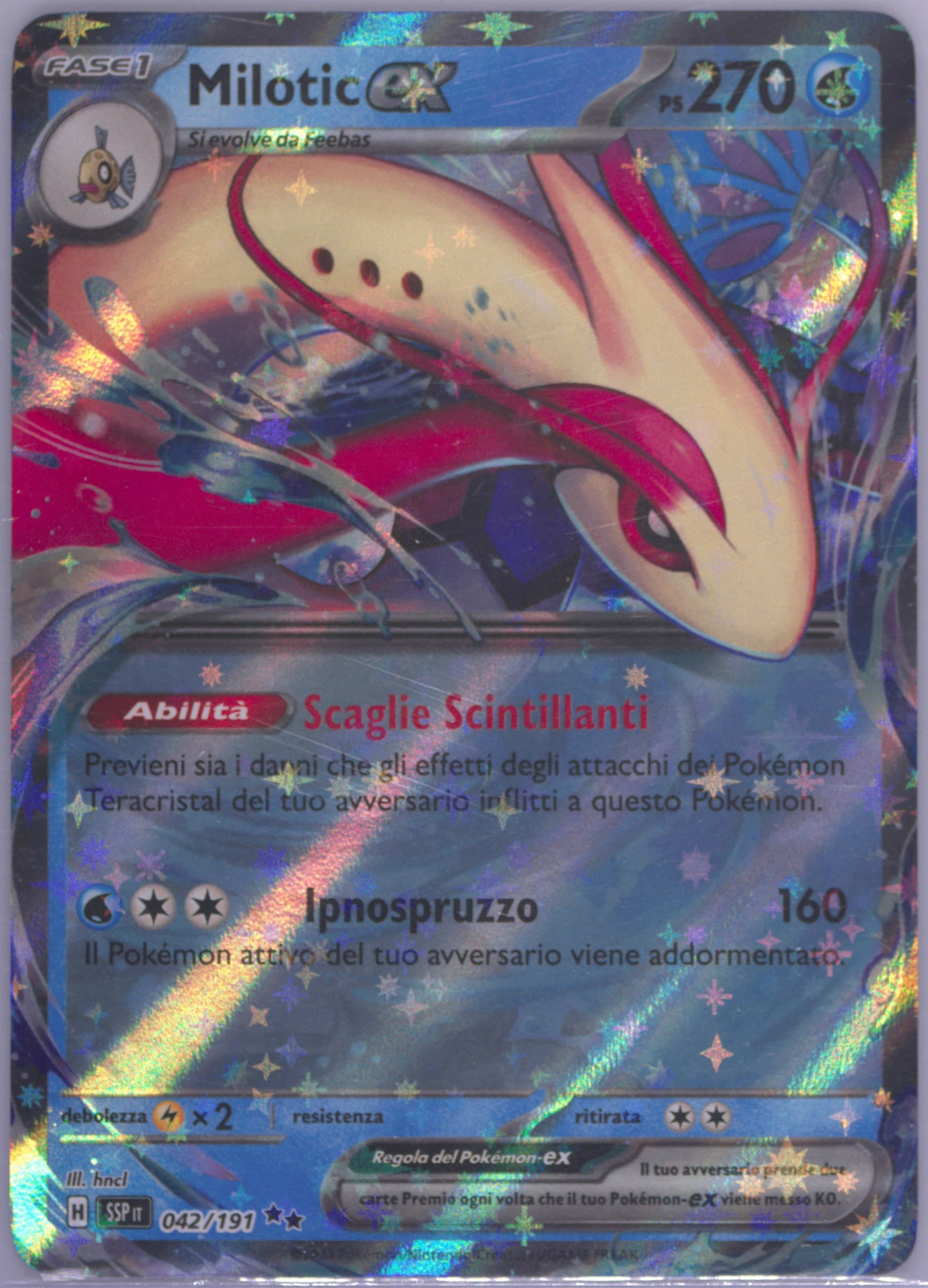 Milotic EX (042) 2024 Pokemon Italian Ssp It-Surging Sparks