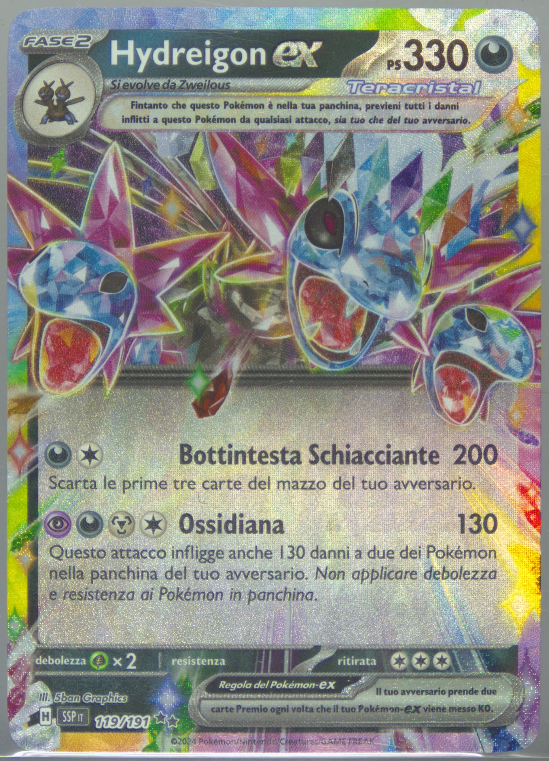 Hydreigon EX (119) 2024 Pokemon Italian Ssp It-Surging Sparks