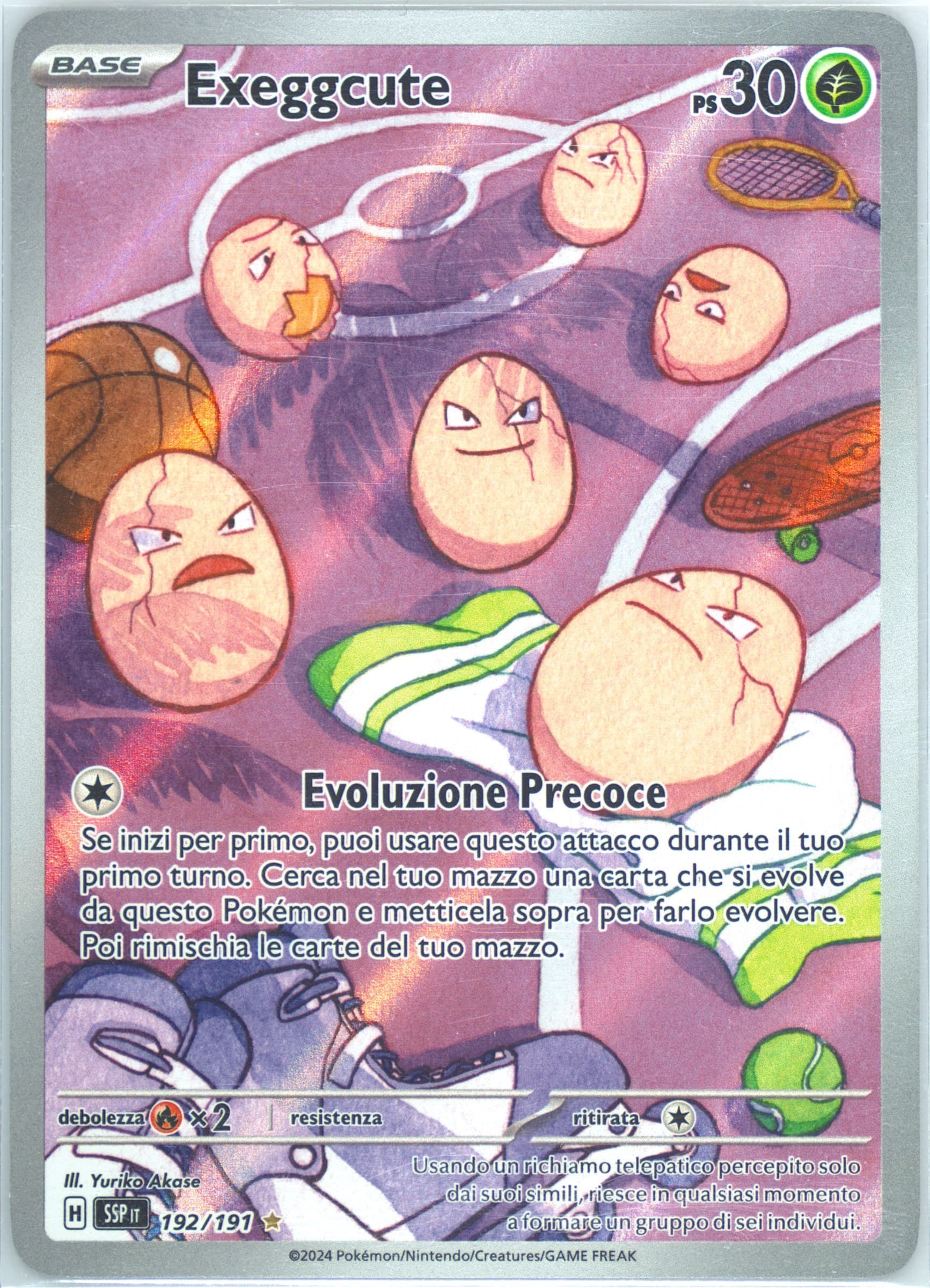 Exeggcute Illustration Rare (192) 2024 Pokemon Italian Ssp It-Surging Sparks