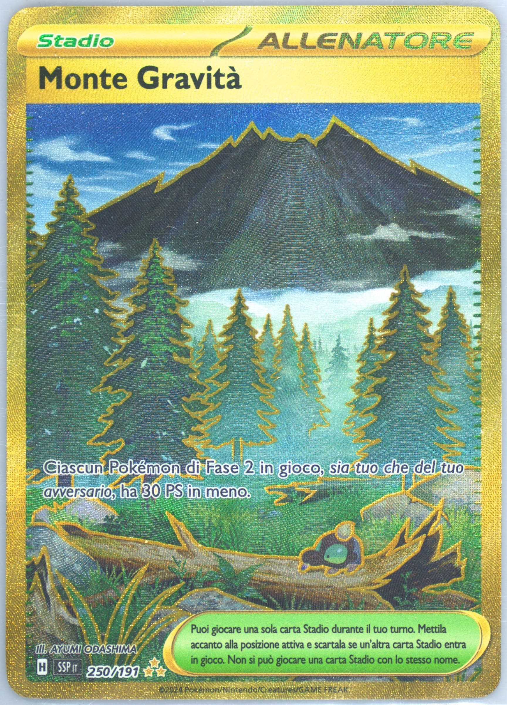 Gravity Mountain Hyper Rare (250) 2024 Pokemon Italian Ssp It-Surging Sparks