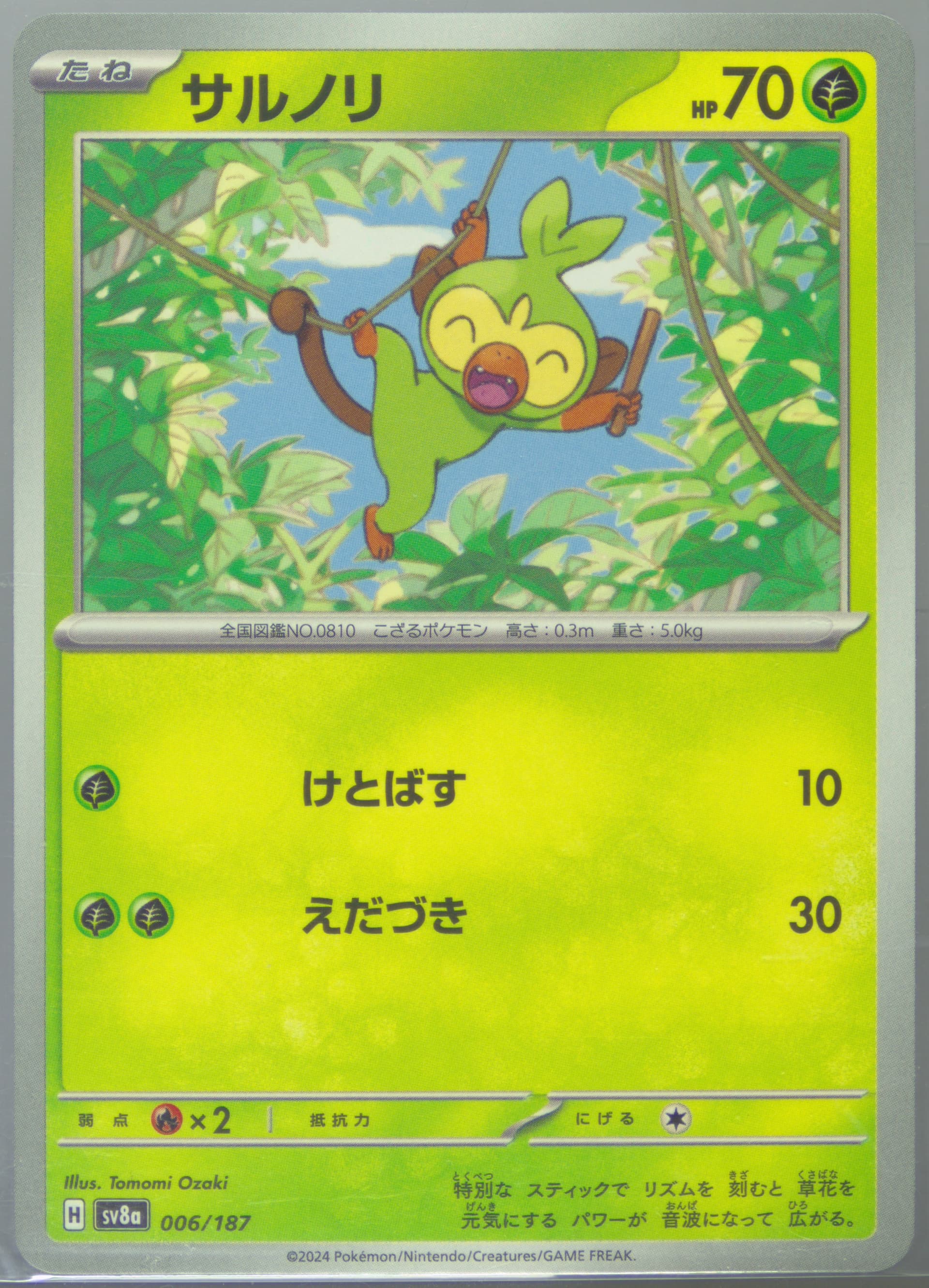 Grookey (006) 2024 Pokemon Japanese Sv8a-Terastal Fest EX