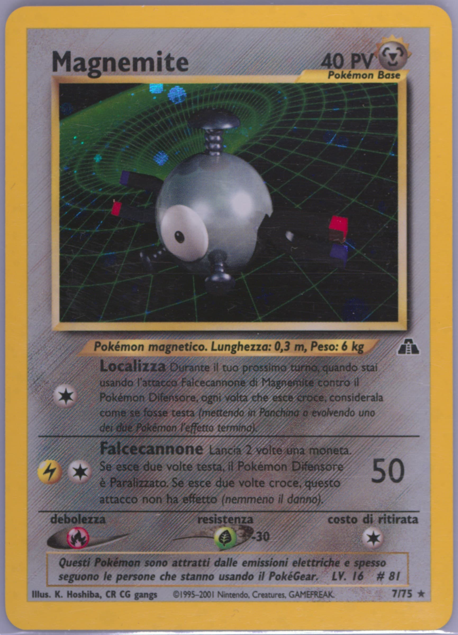 Magnemite-Holo Italian (7) 2001 Pokemon Neo Discovery