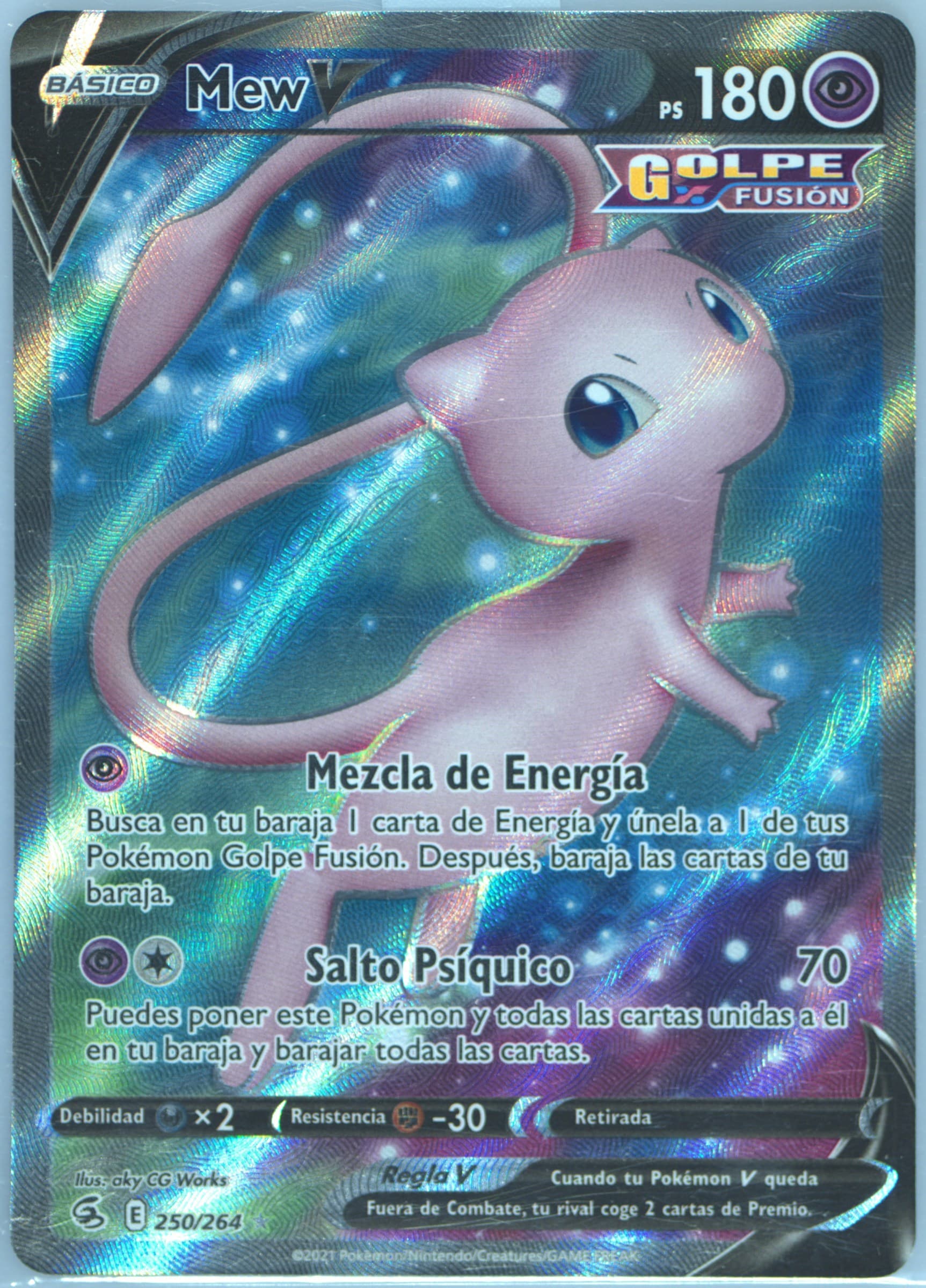 Full Art/Mew V Spanish (250) 2021 Pokemon Sword & Shield Fusion Strike