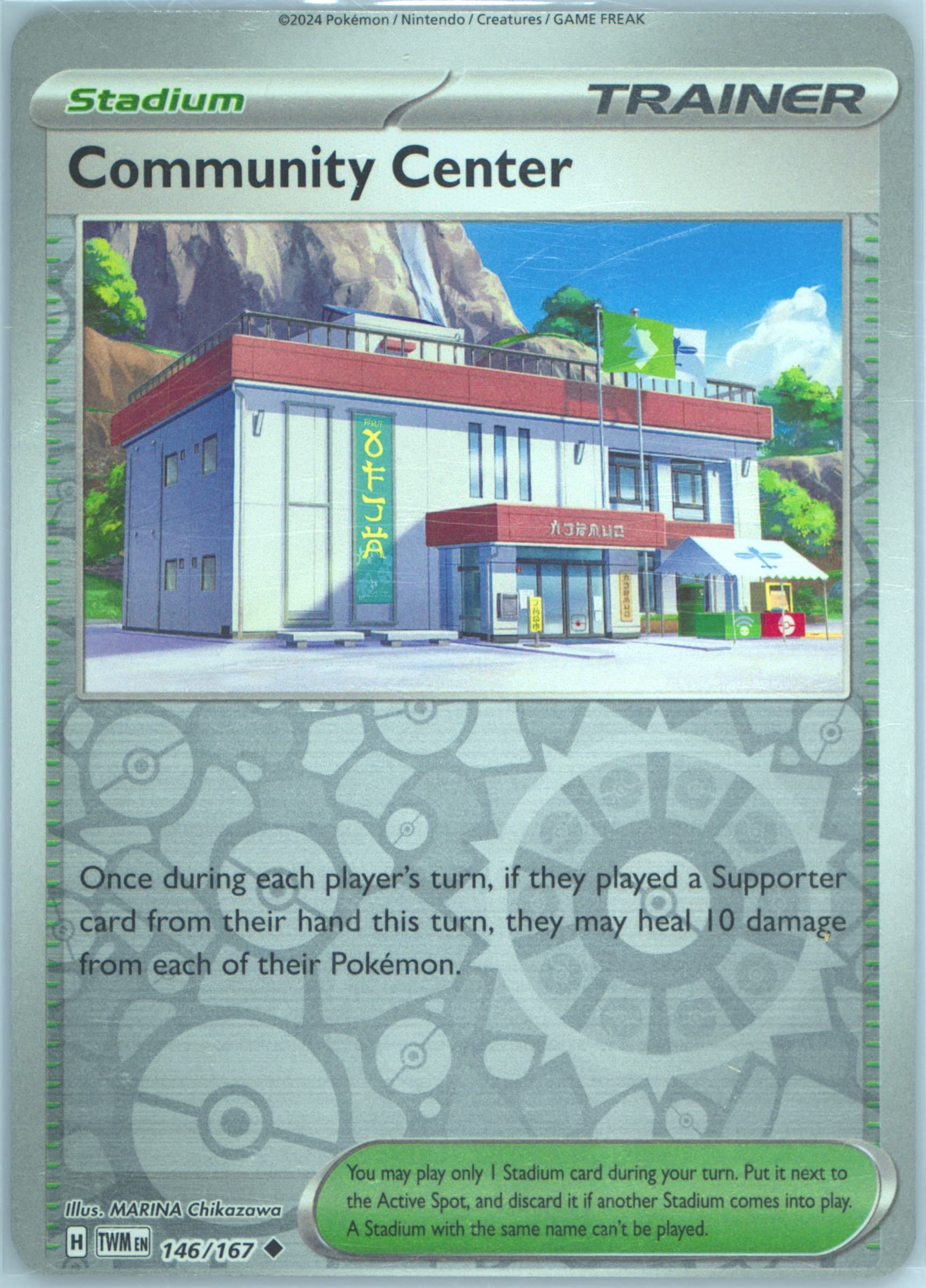 Community Center Reverse Holo (146) 2024 Pokemon Twm EN-Twilight Masquerade