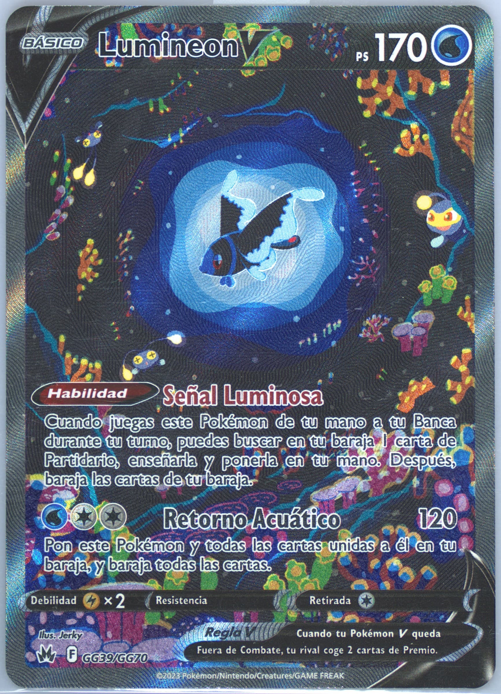 Full Art/Lumineon V Spanish (GG39) 2023 Pokemon Sword and Shield Crown Zenith