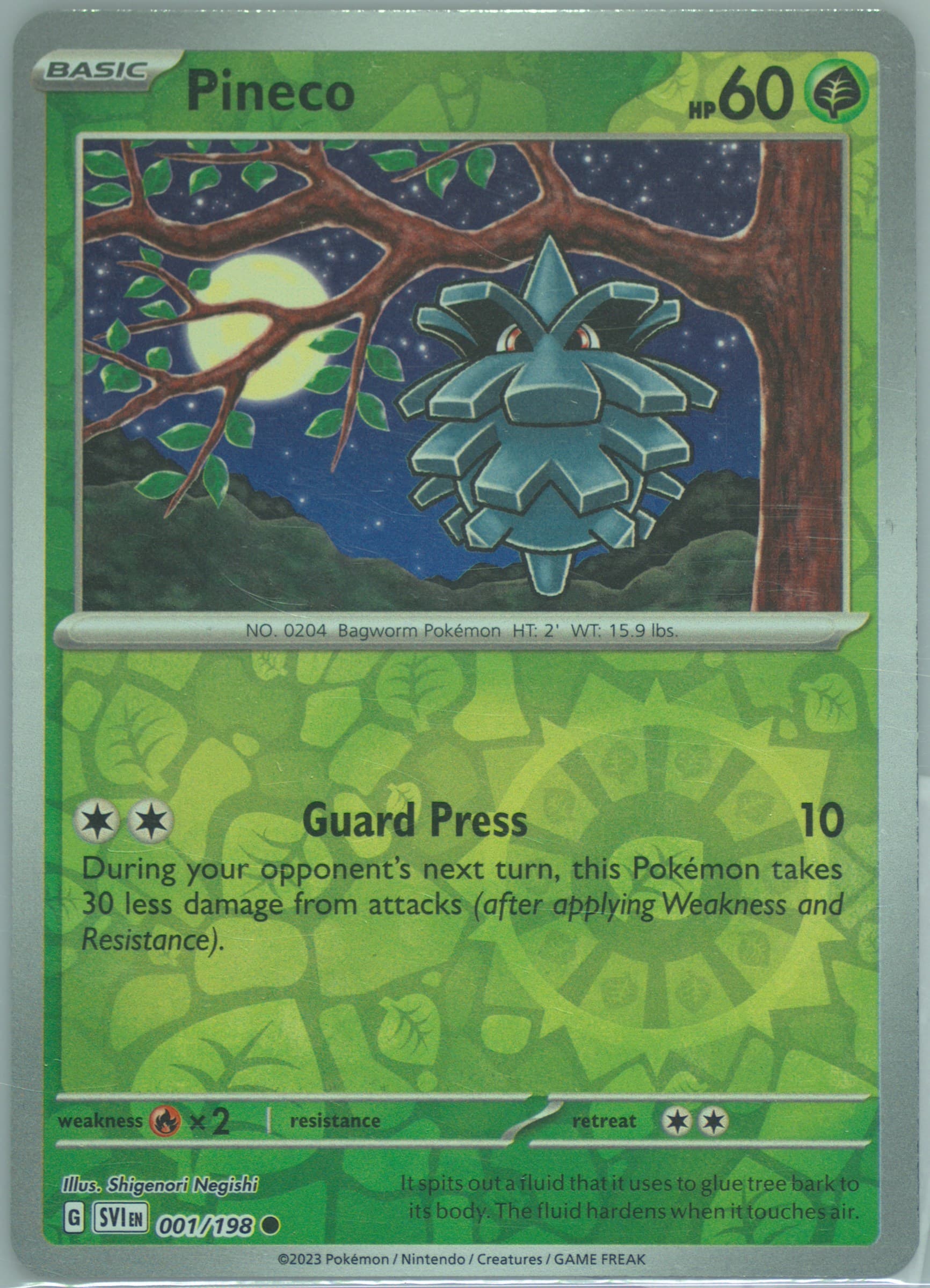 Pineco Reverse Holo (001) 2023 Pokemon Svi EN-Scarlet & Violet