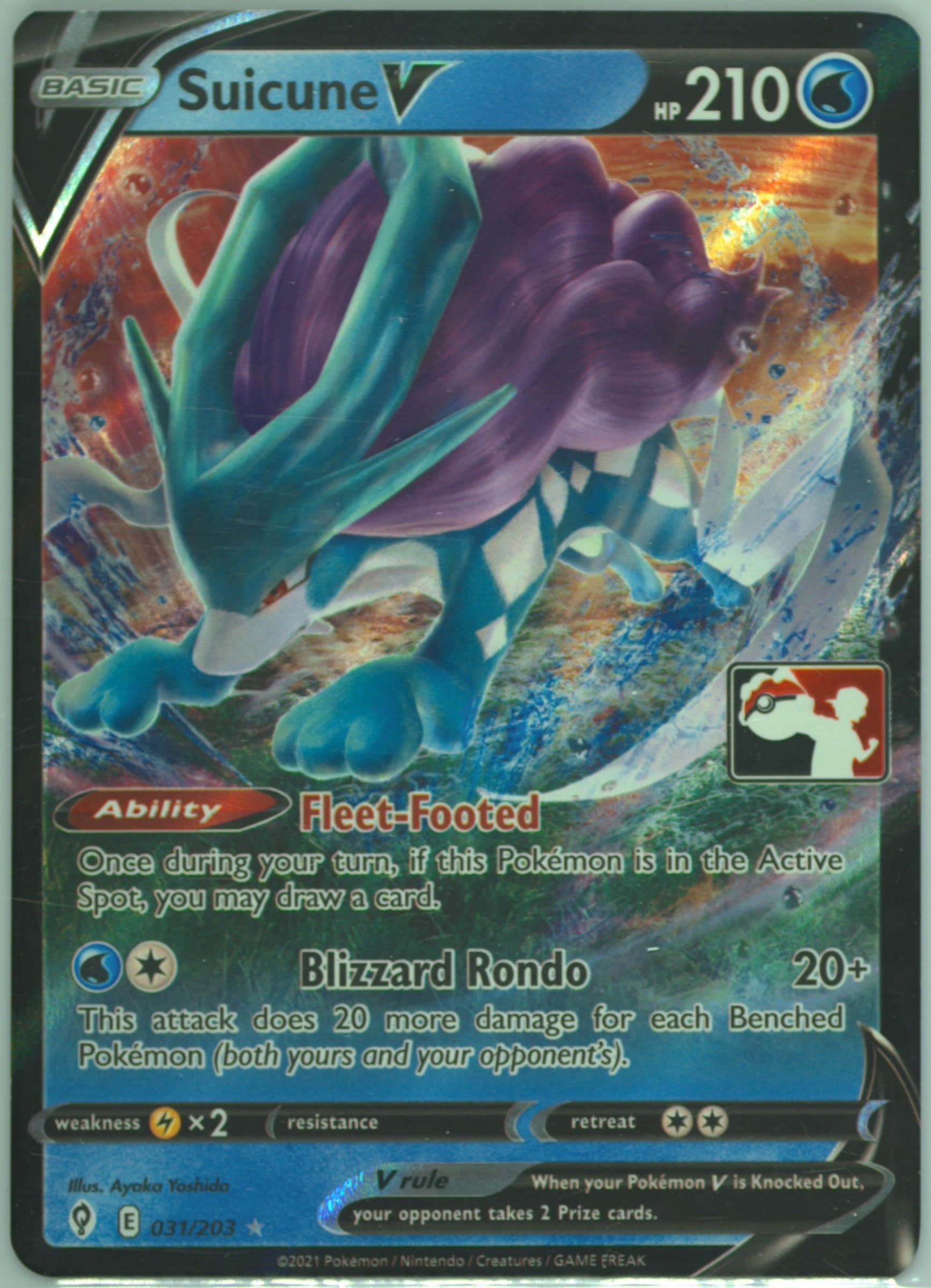 Suicune V (031) 2022-2023 Pokemon Play! Pokemon Prize Pack