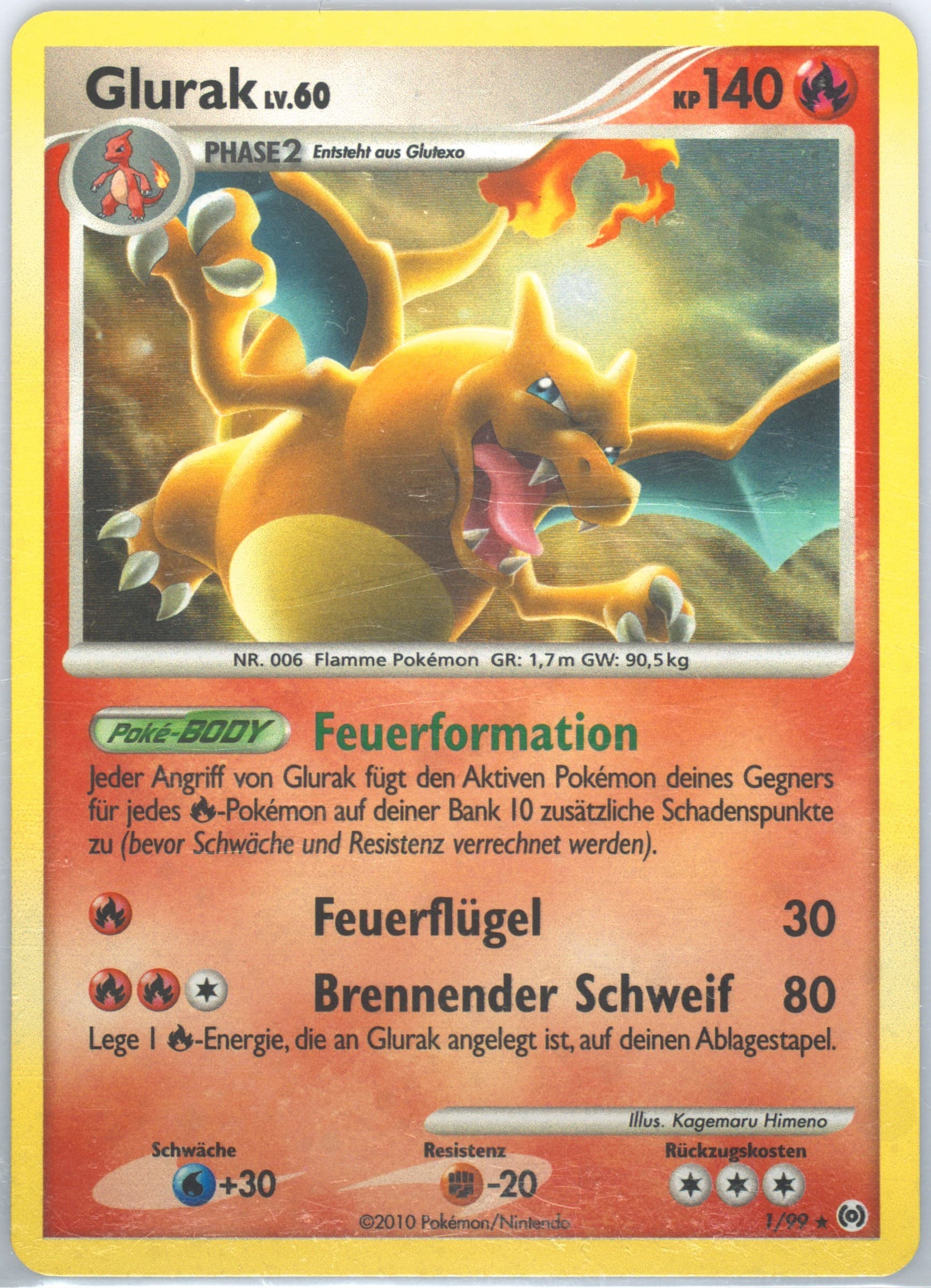 Glurak-Holo (1) 2010 Pokemon Platinum Arceus German