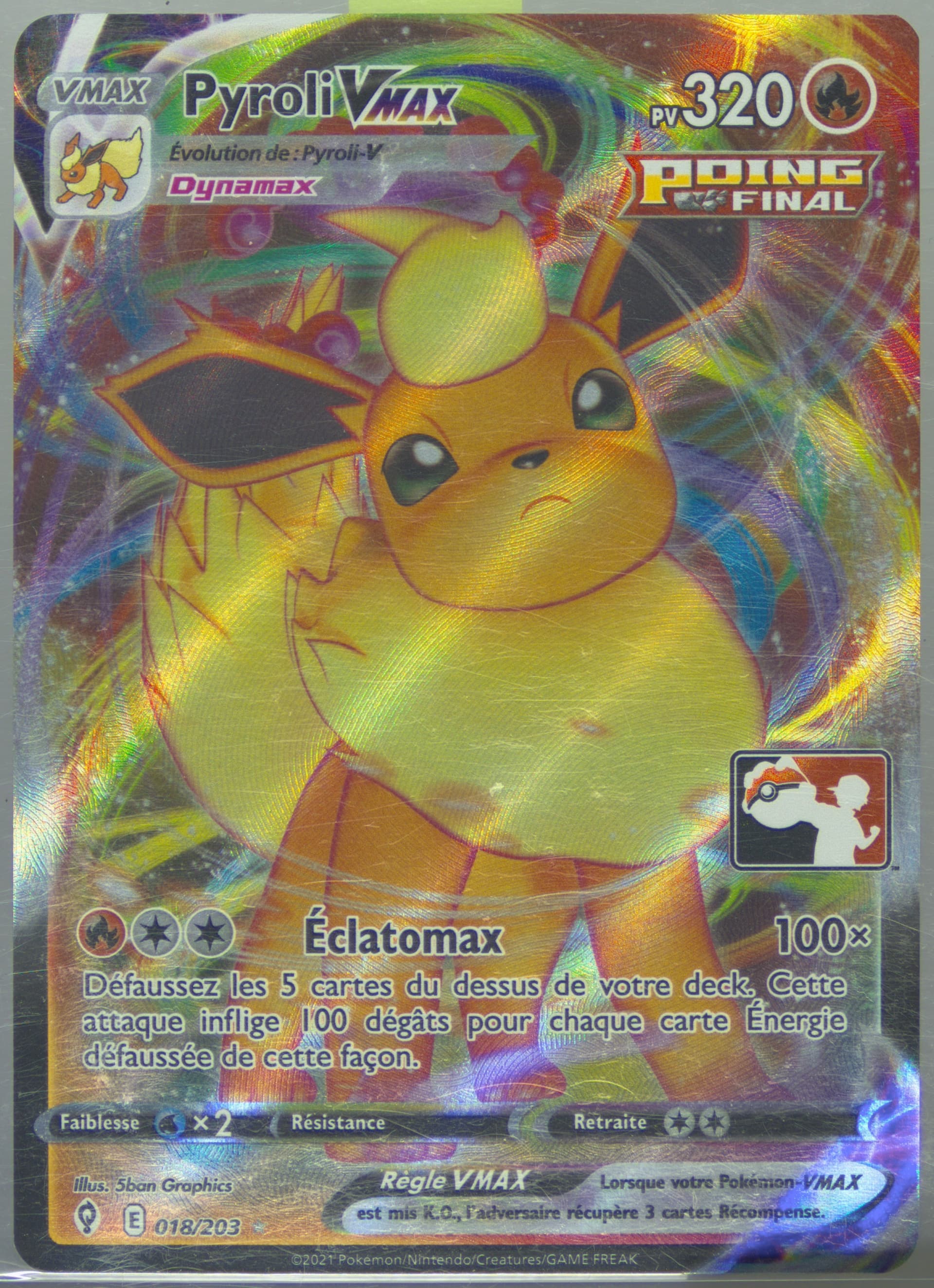Full Art/Pyroli Vmax French (018) 2022-2023 Pokemon Play! Pokemon Prize Pack