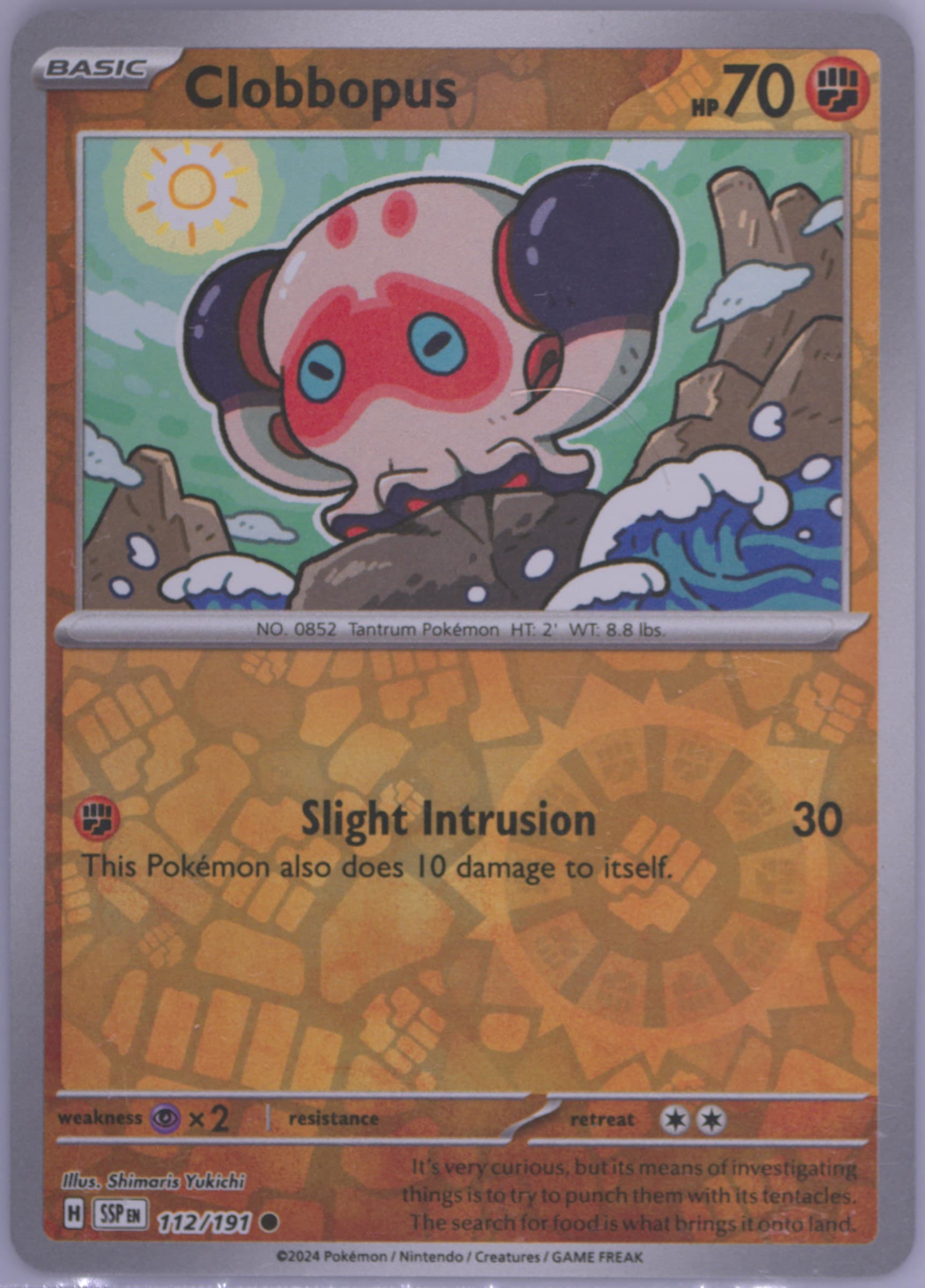 Clobbopus Reverse Holo (112) 2024 Pokemon Ssp EN-Surging Sparks