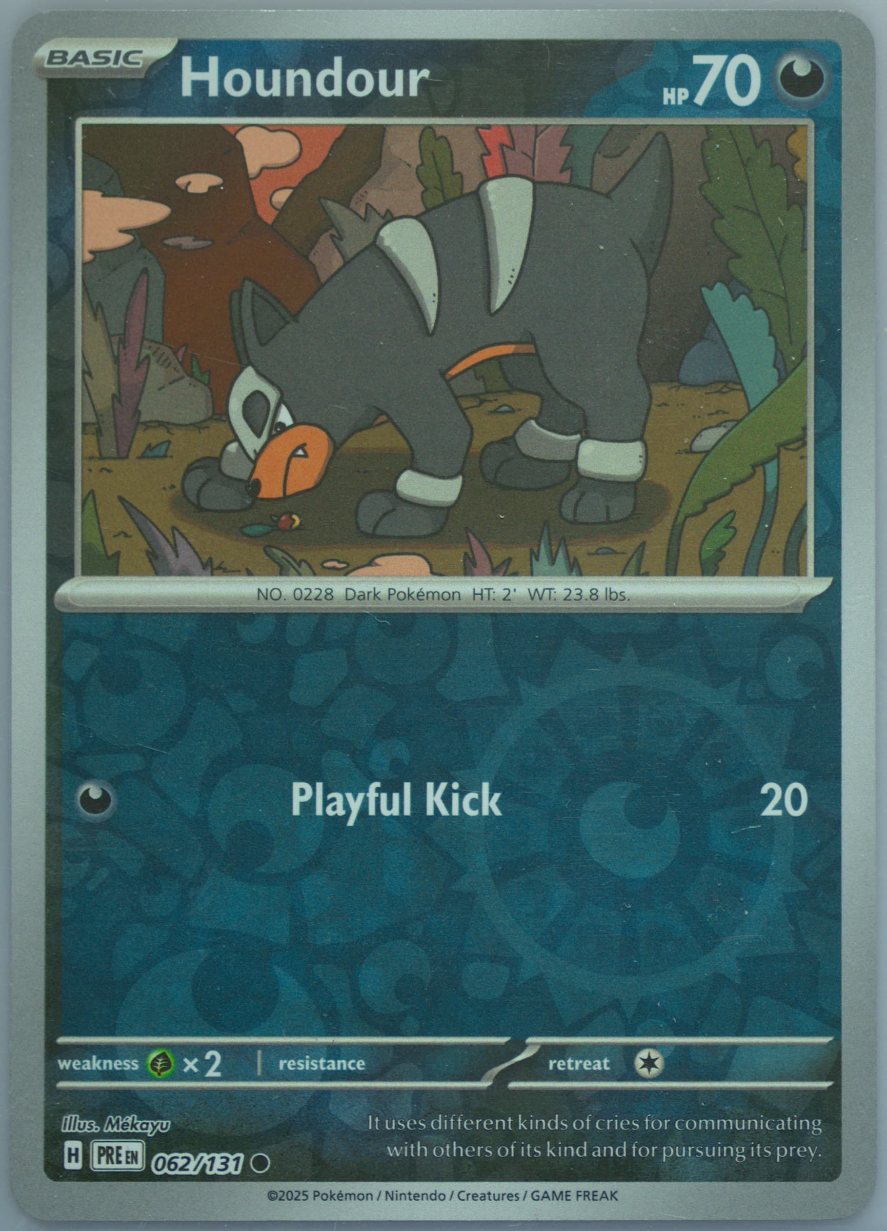 Houndour Reverse Holo (062) 2025 Pokemon Pre EN-Prismatic Evolutions