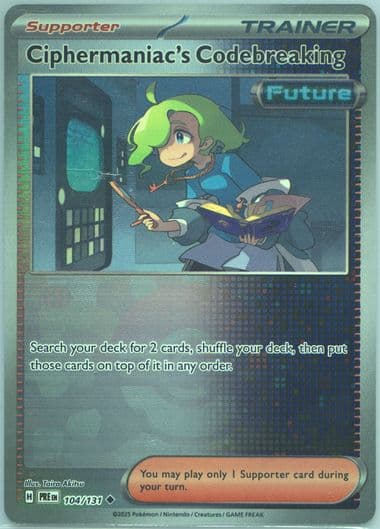 Ciphermaniac's Codebreaking Poke Ball Reverse Holo (104) 2025 Pokemon German Pre de-Prismatic Evolutions