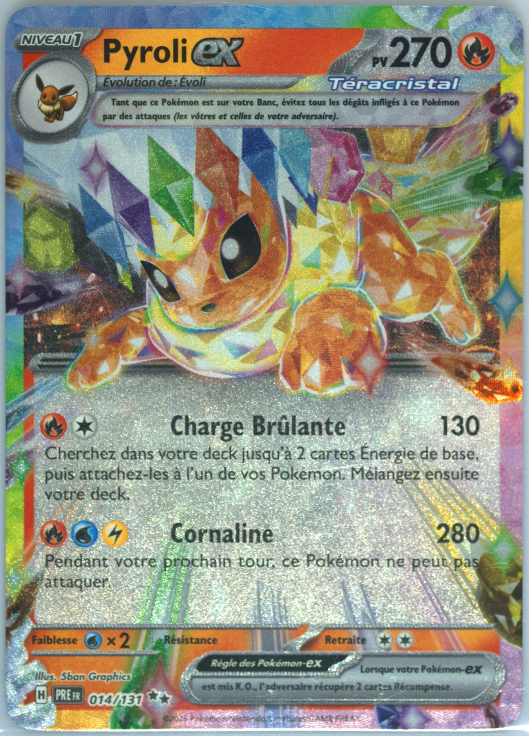 Flareon EX (014) 2025 Pokemon French Pre FR-Prismatic Evolutions