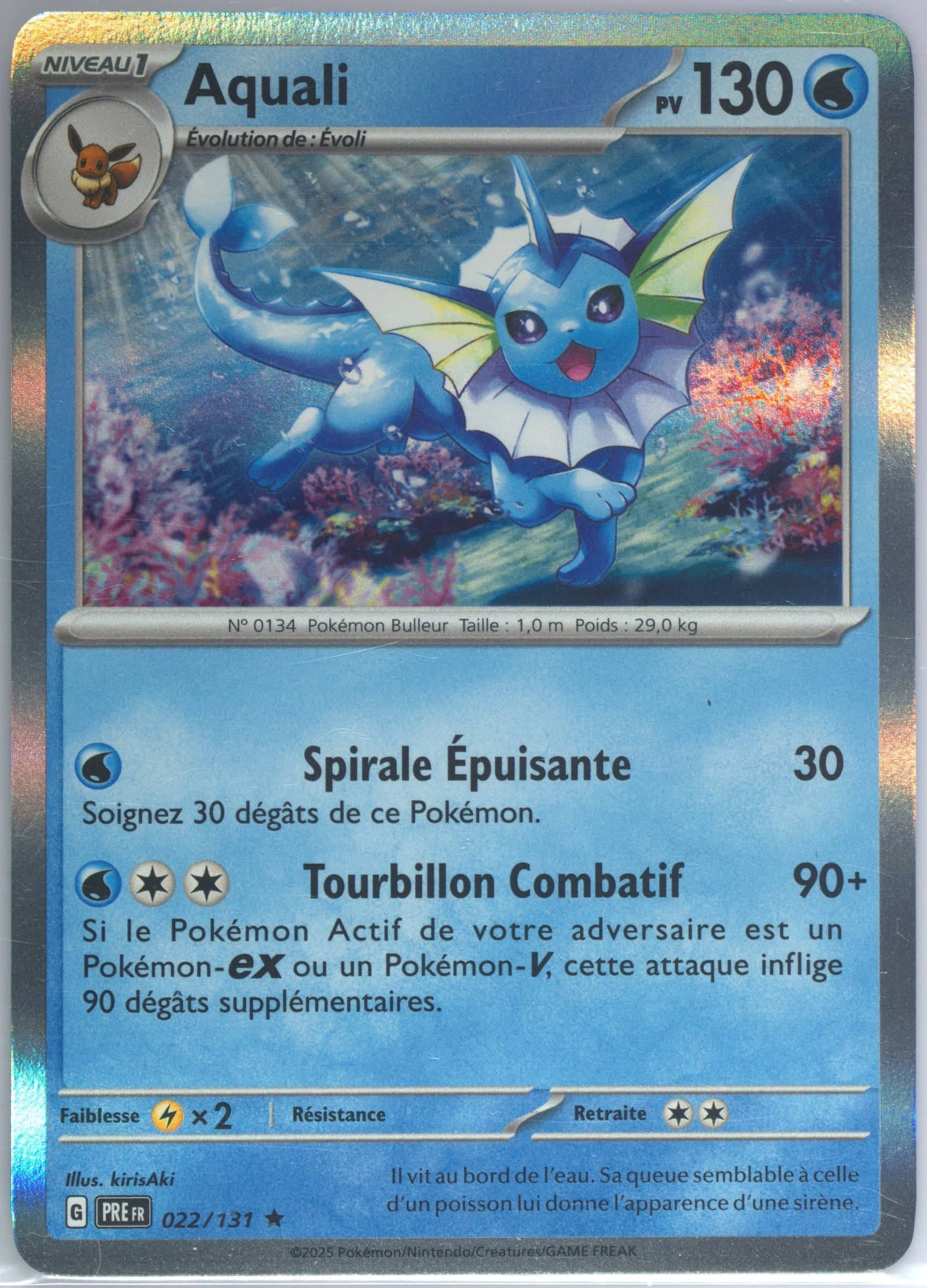 Vaporeon (022) 2025 Pokemon French Pre FR-Prismatic Evolutions