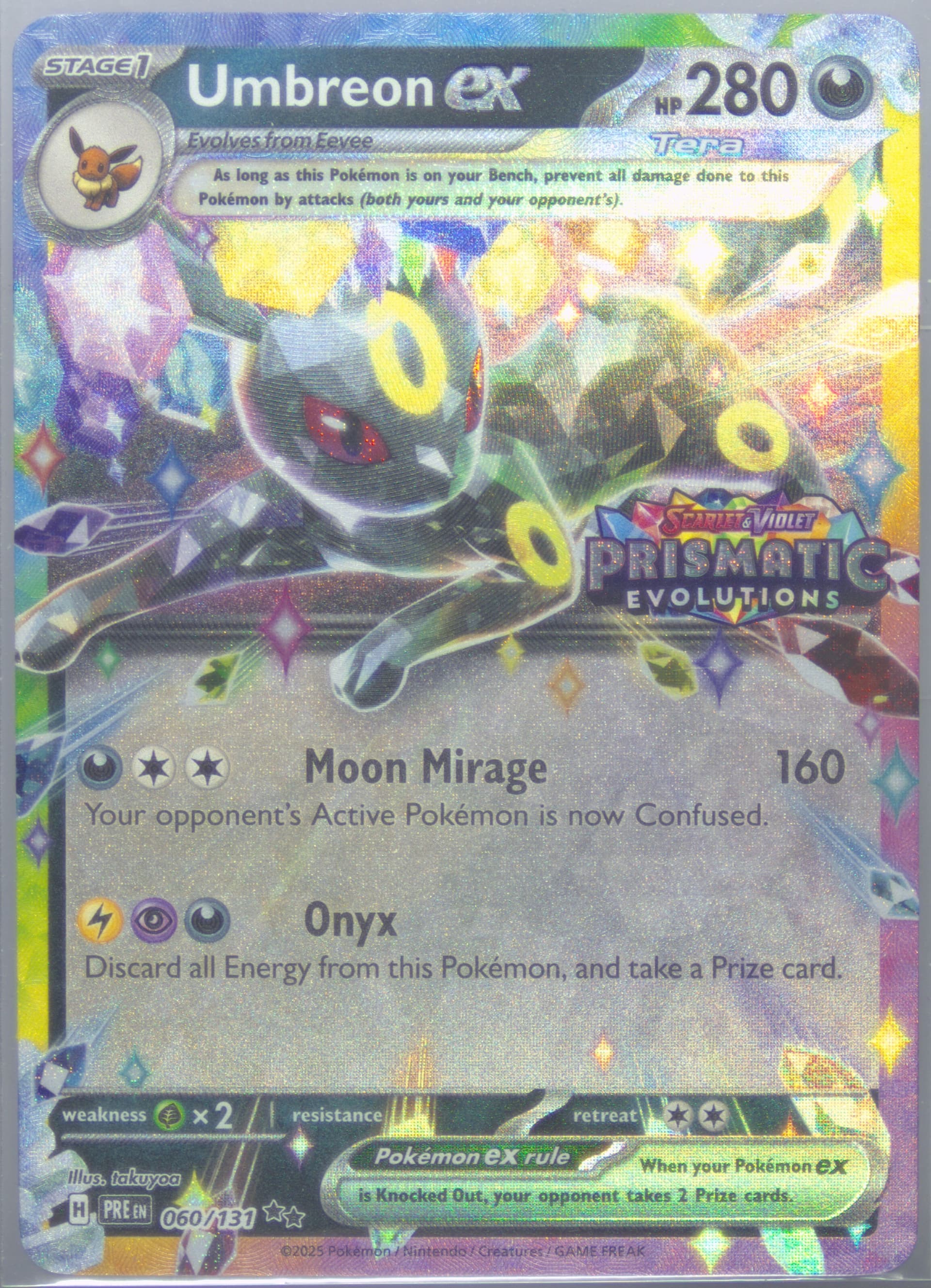 Umbreon EX (060) 2025 Pokemon French Pre FR-Prismatic Evolutions