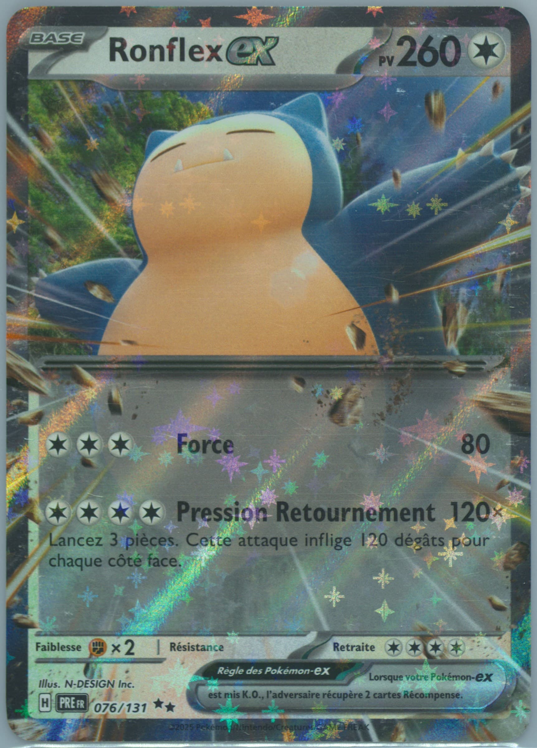 Snorlax EX (076) 2025 Pokemon French Pre FR-Prismatic Evolutions