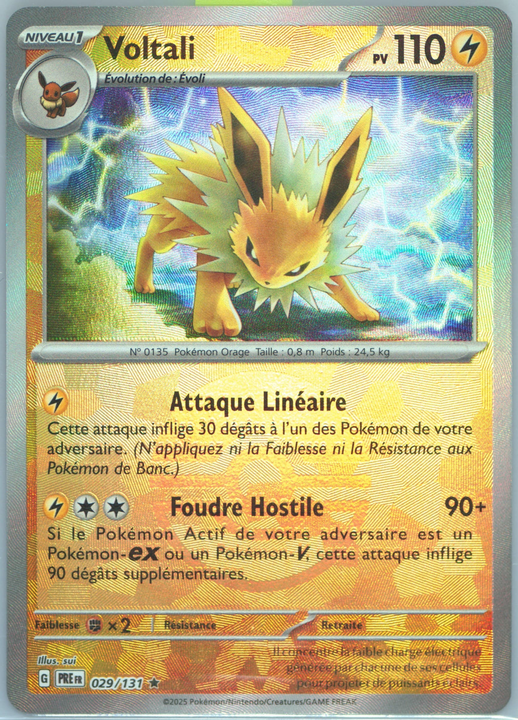 Jolteon Poke Ball Reverse Holo (029) 2025 Pokemon French Pre FR-Prismatic Evolutions