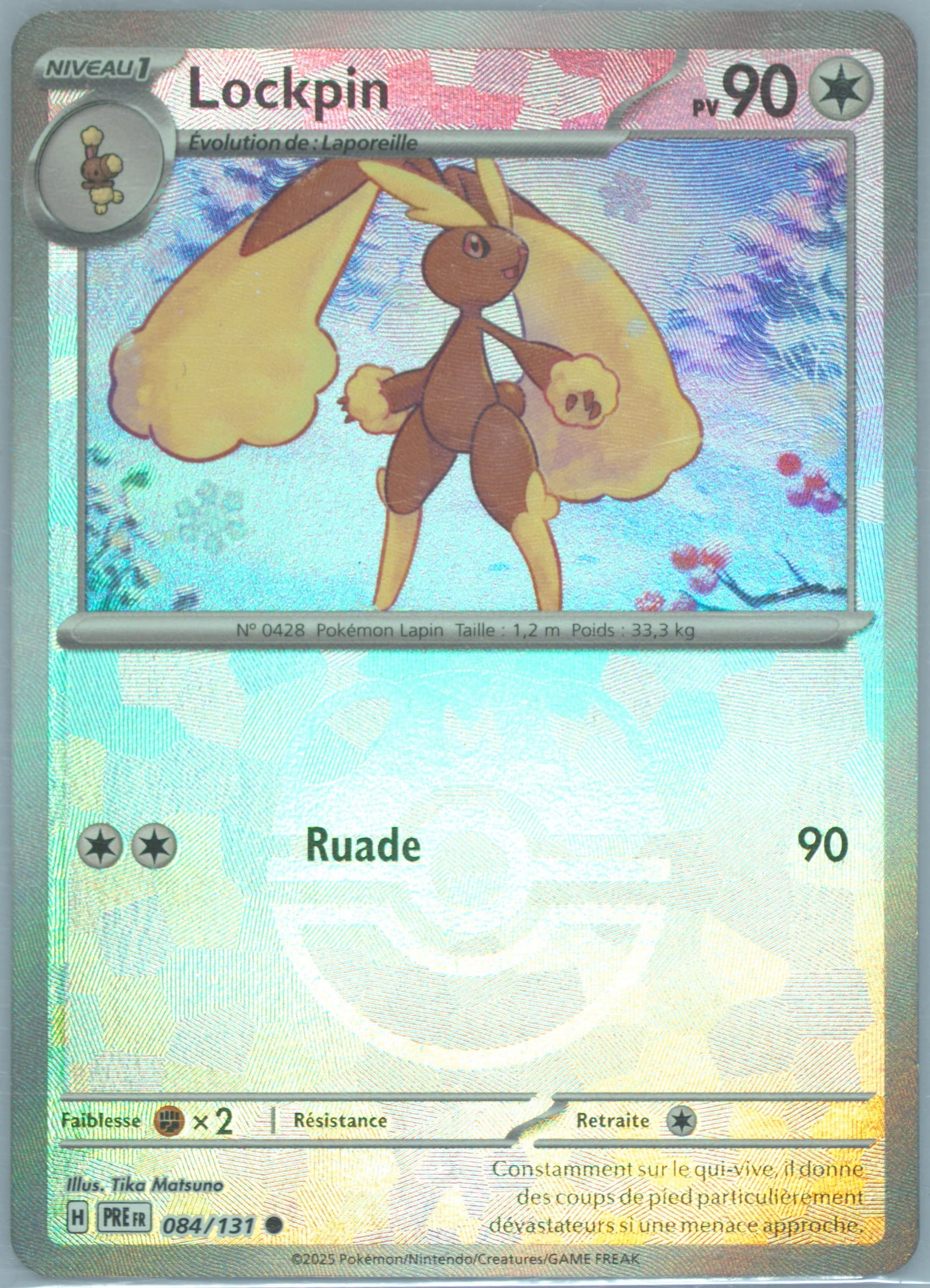 Lopunny Master Ball Reverse Holo (084) 2025 Pokemon French Pre FR-Prismatic Evolutions