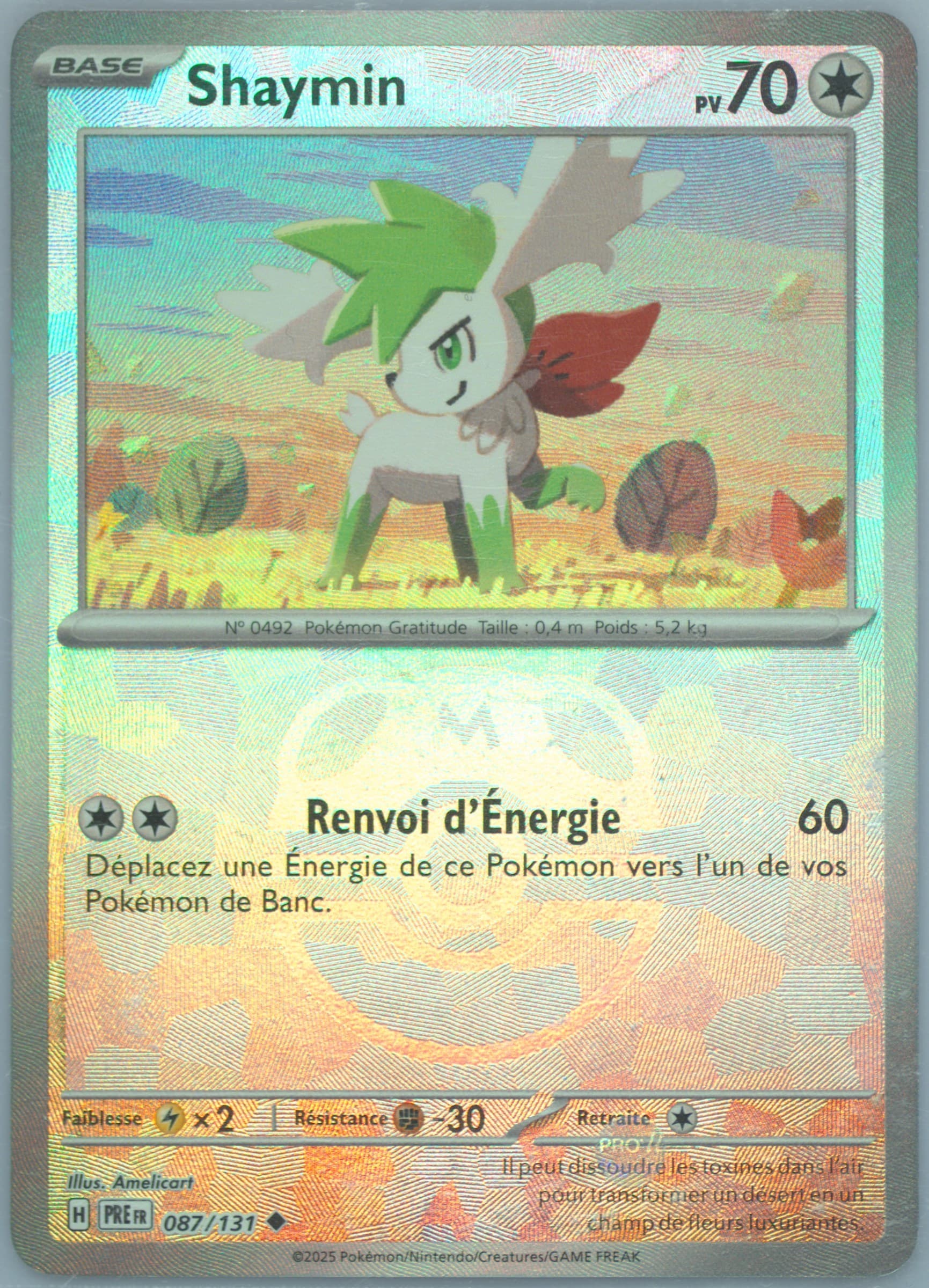 Shaymin Master Ball Reverse Holo (087) 2025 Pokemon French Pre FR-Prismatic Evolutions