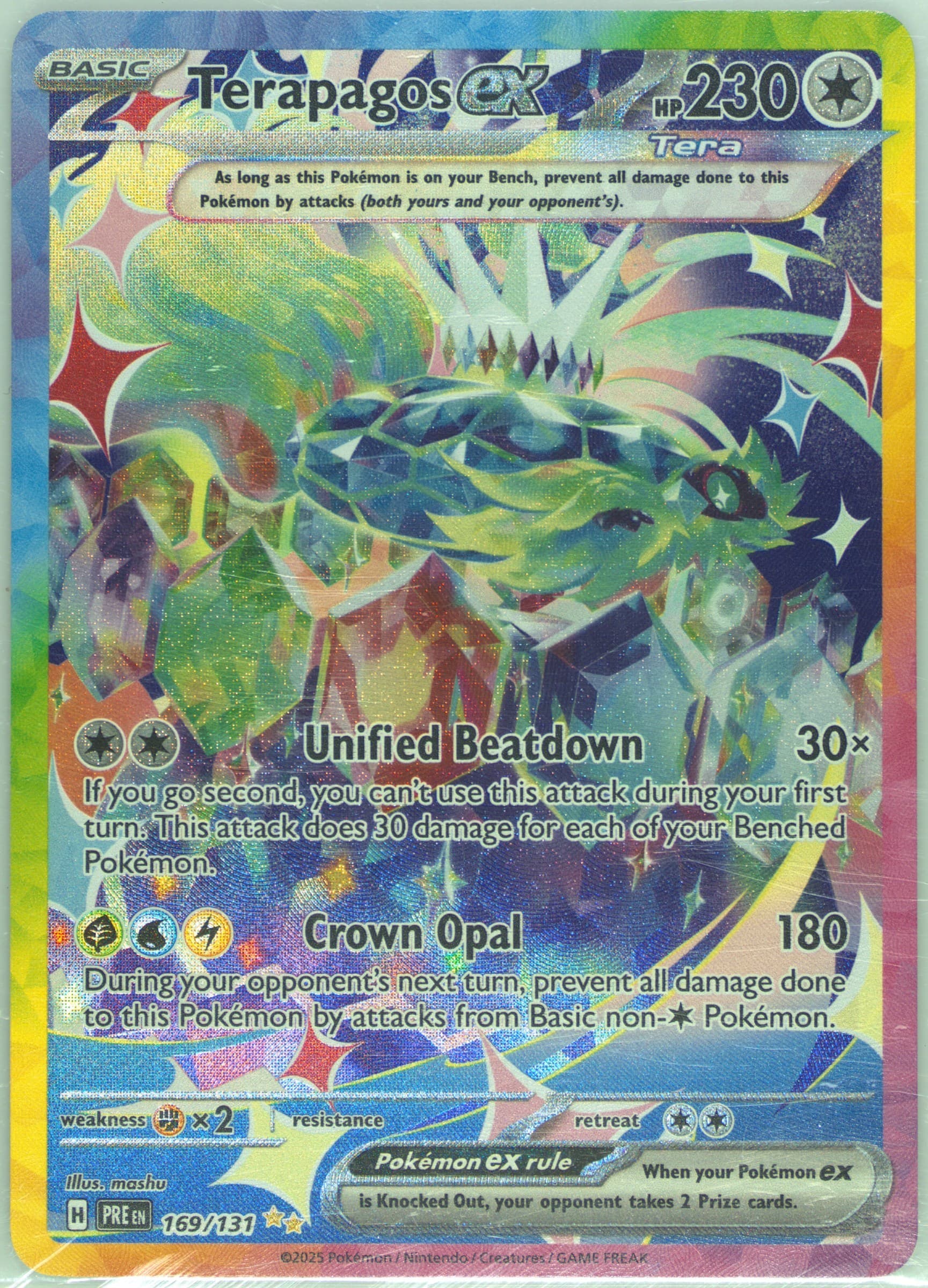 Terapagos EX Special Illustration Rare (169) 2025 Pokemon Spanish Pre ES-Prismatic Evolutions