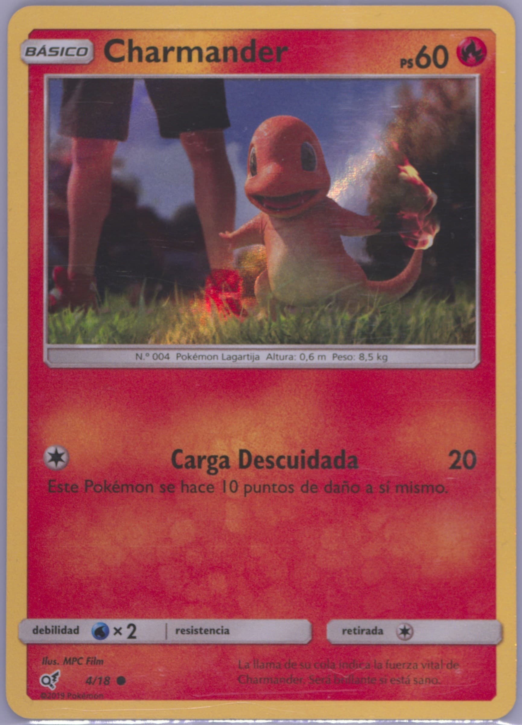 Charmander-Holo Spanish (4) 2019 Pokemon Sun & Moon Detective Pikachu