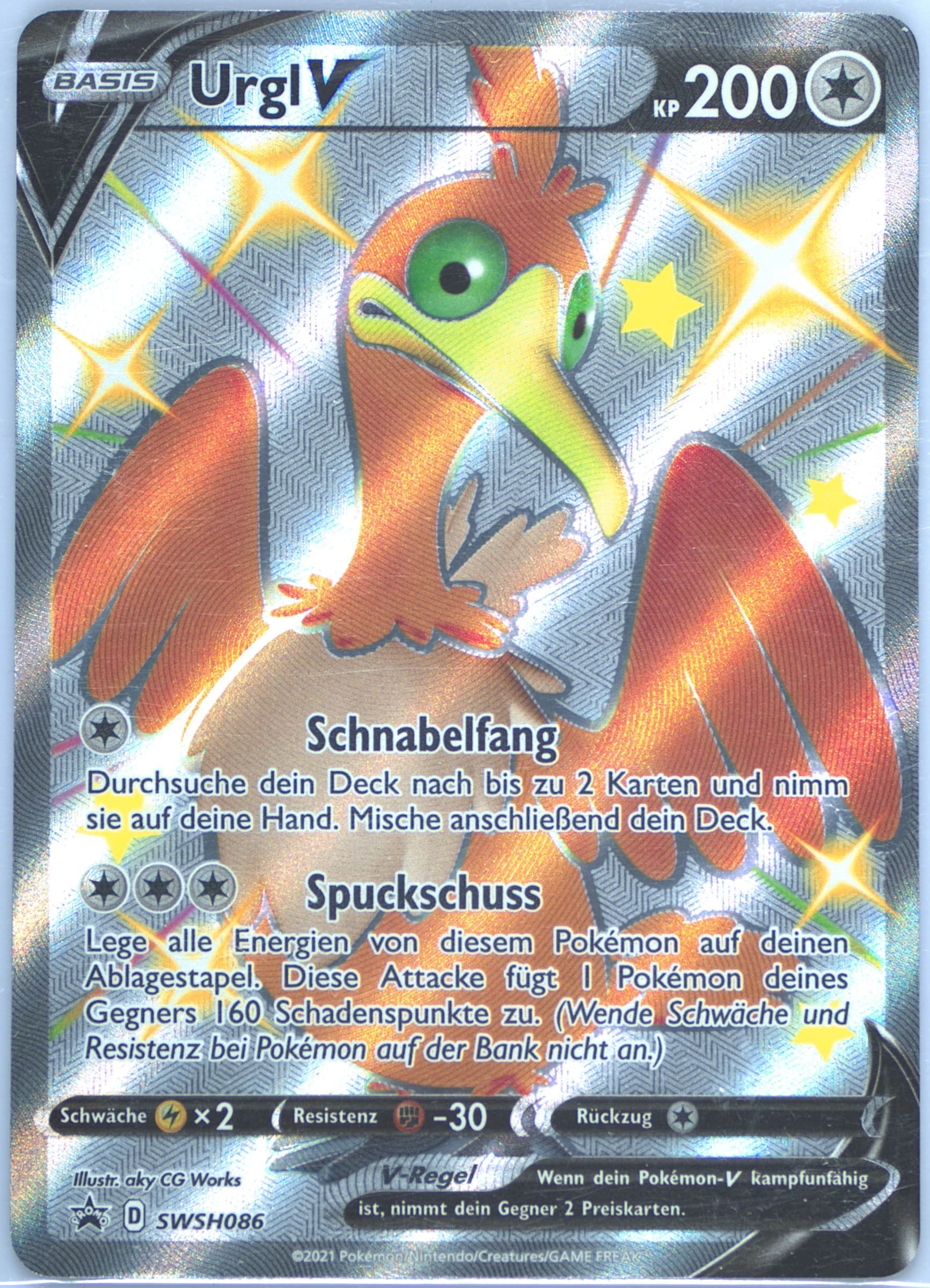 Full Art/Urgl V Shining Fates Tins-German (086) 2021 Pokemon Swsh Black Star Promo