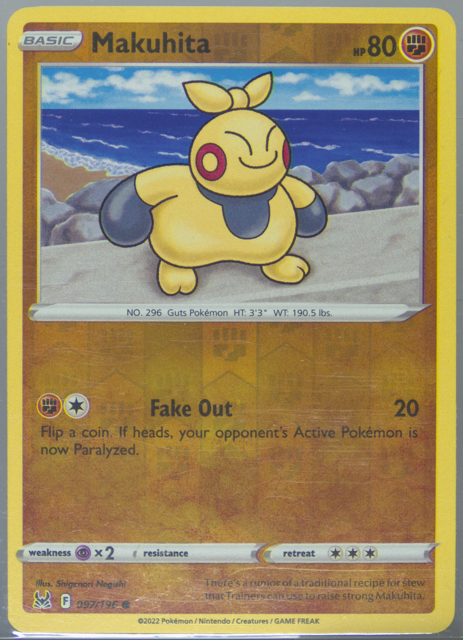 Makuhita-Reverse Foil (097) 2022 Pokemon Sword & Shield Lost Origin