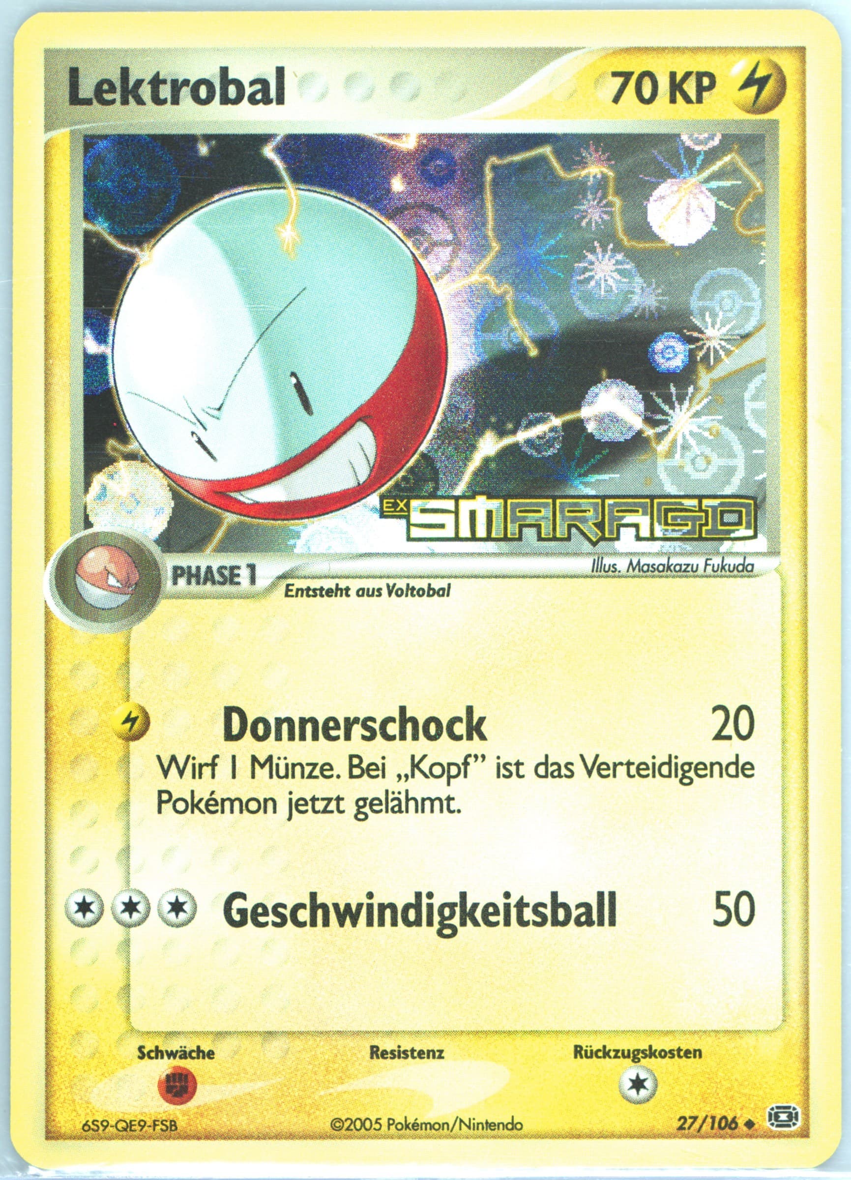 Lektrobal-Reverse Foil German (27) 2005 Pokemon EX Emerald